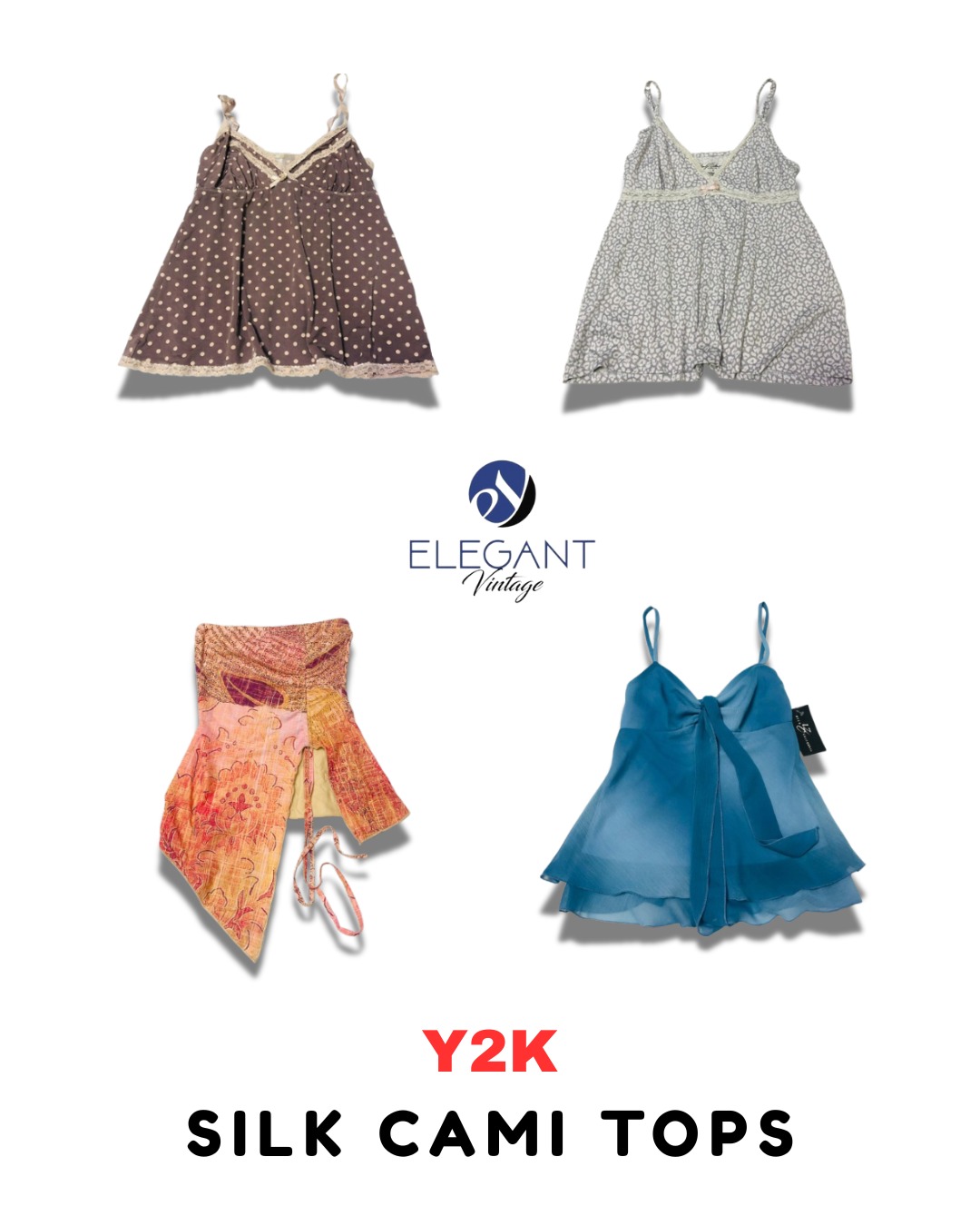 Y2K Silk Cami Tops - EV1790