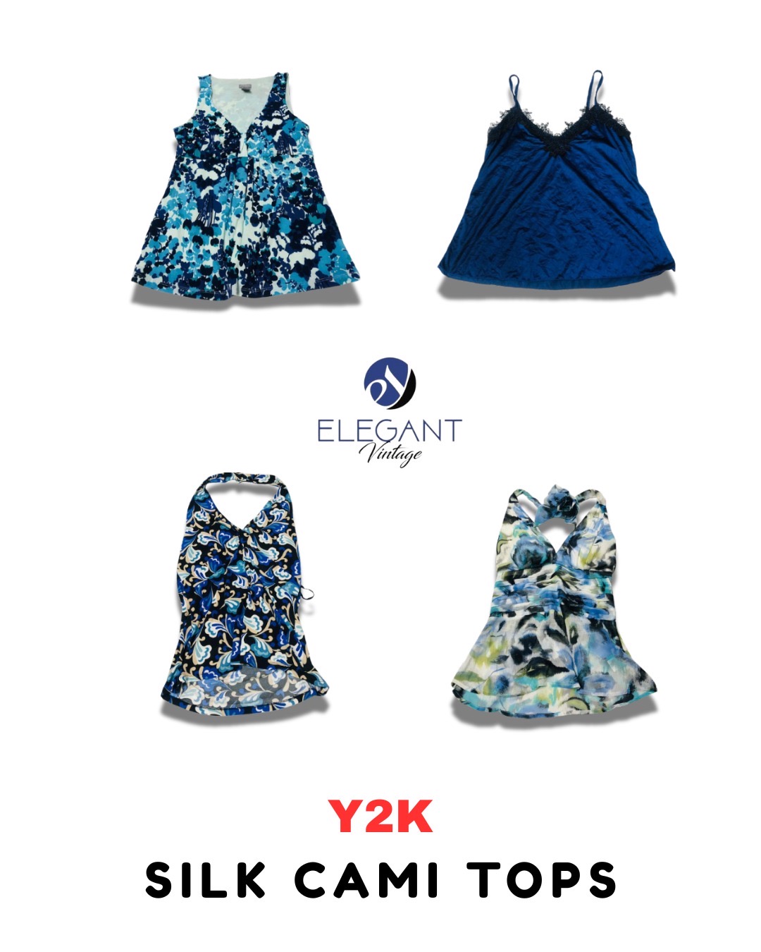 Y2K Silk Cami Tops - EV1792