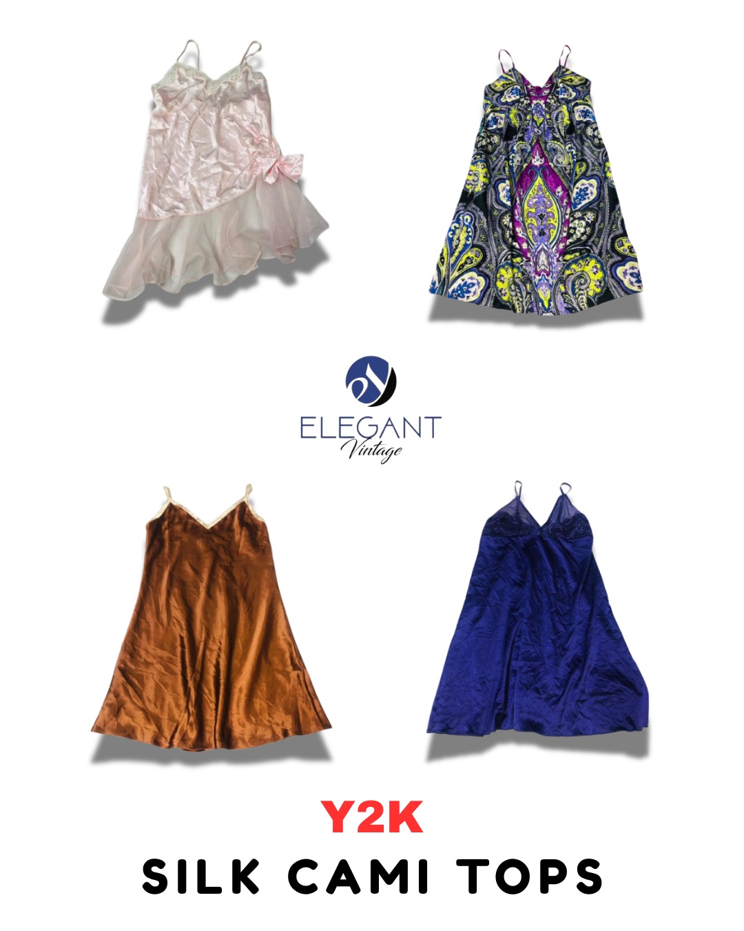Y2K Silk Cami Tops - EV1801