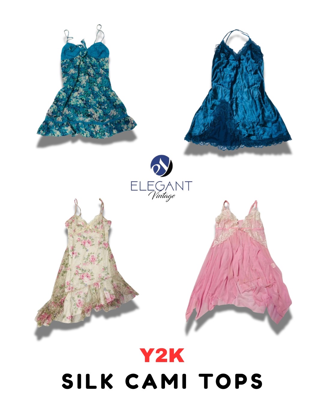 Y2K Silk Cami Tops - EV1802