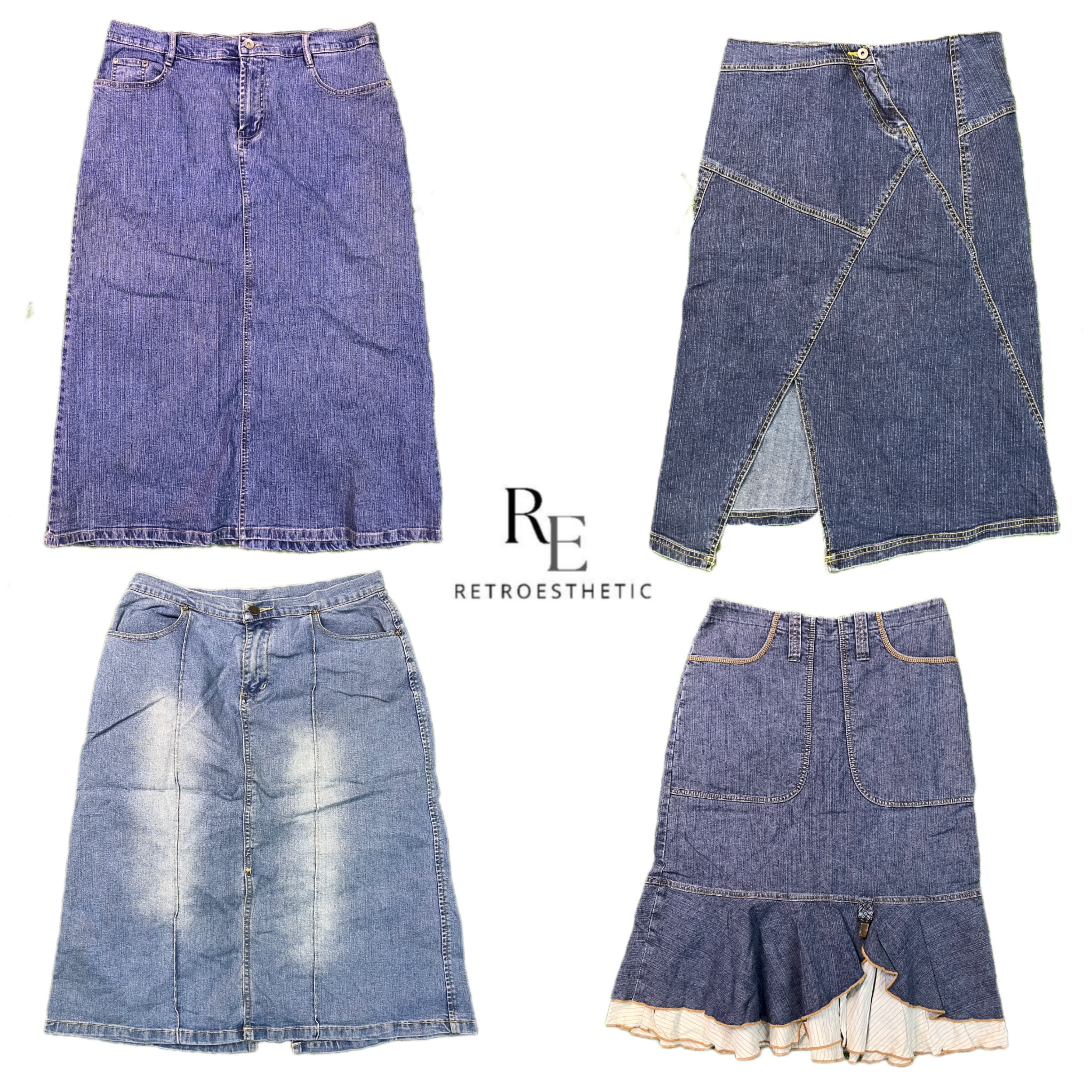 Y2k IT Girl デニムロングマキシスカート RE-2712