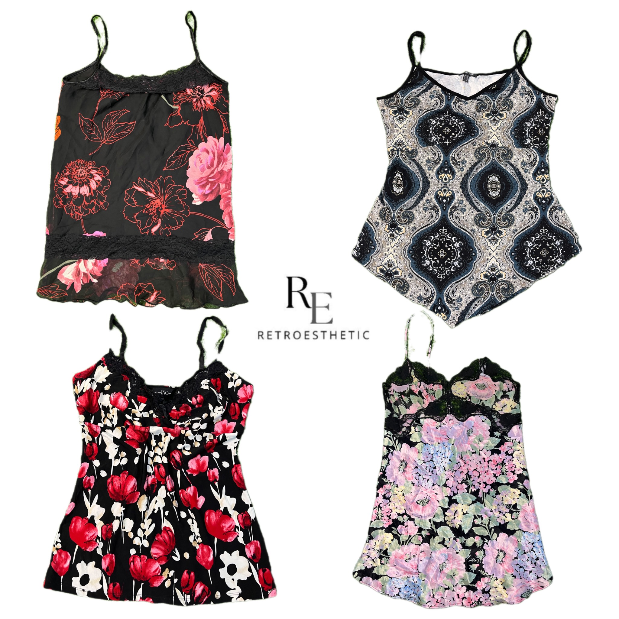 Y2K Edgy Girl Printed Cami Tops RE-2715
