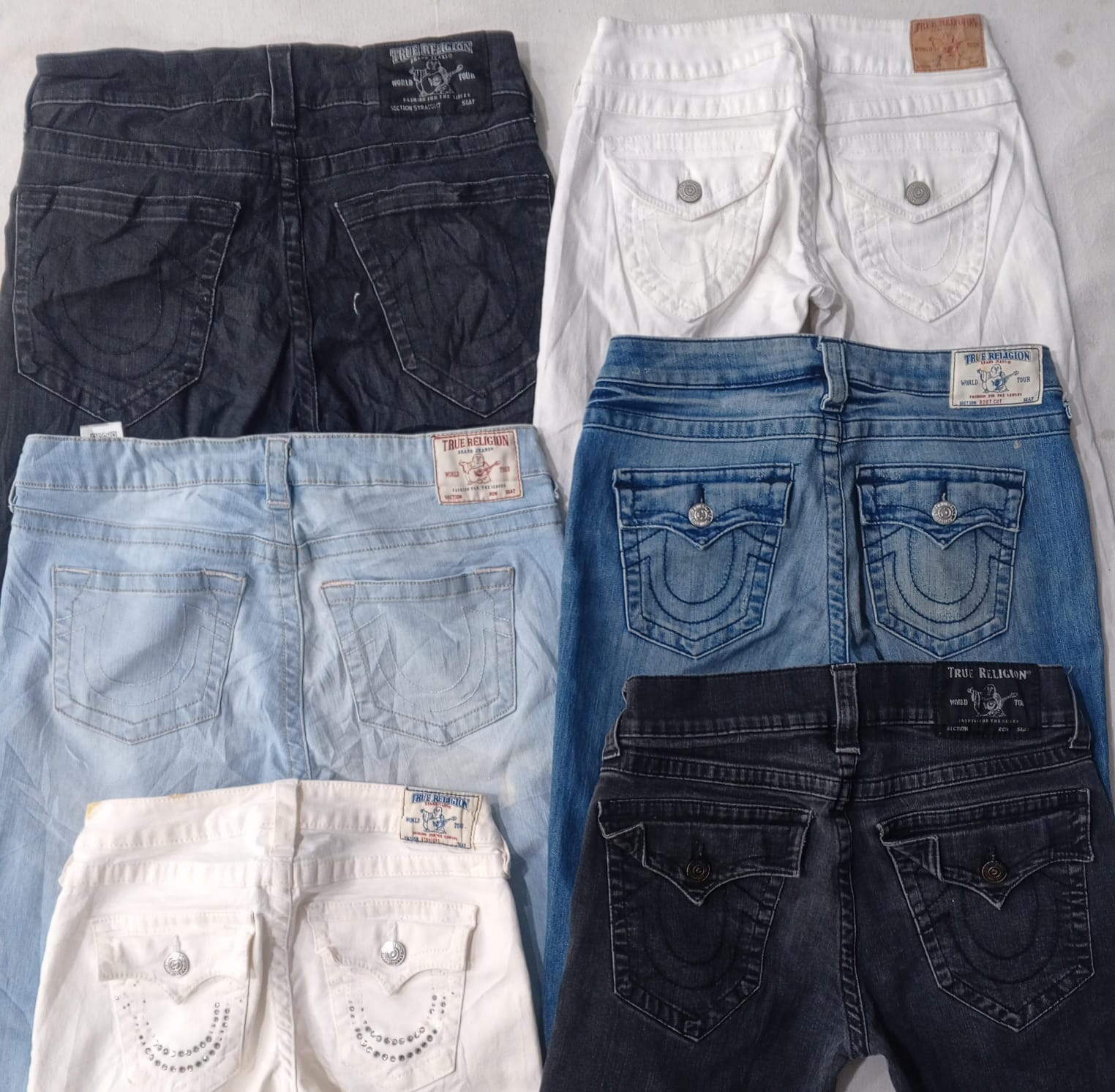 CR5775 ヴィンテージ トゥルーリリジョン フレア＆ストレートジーンズ