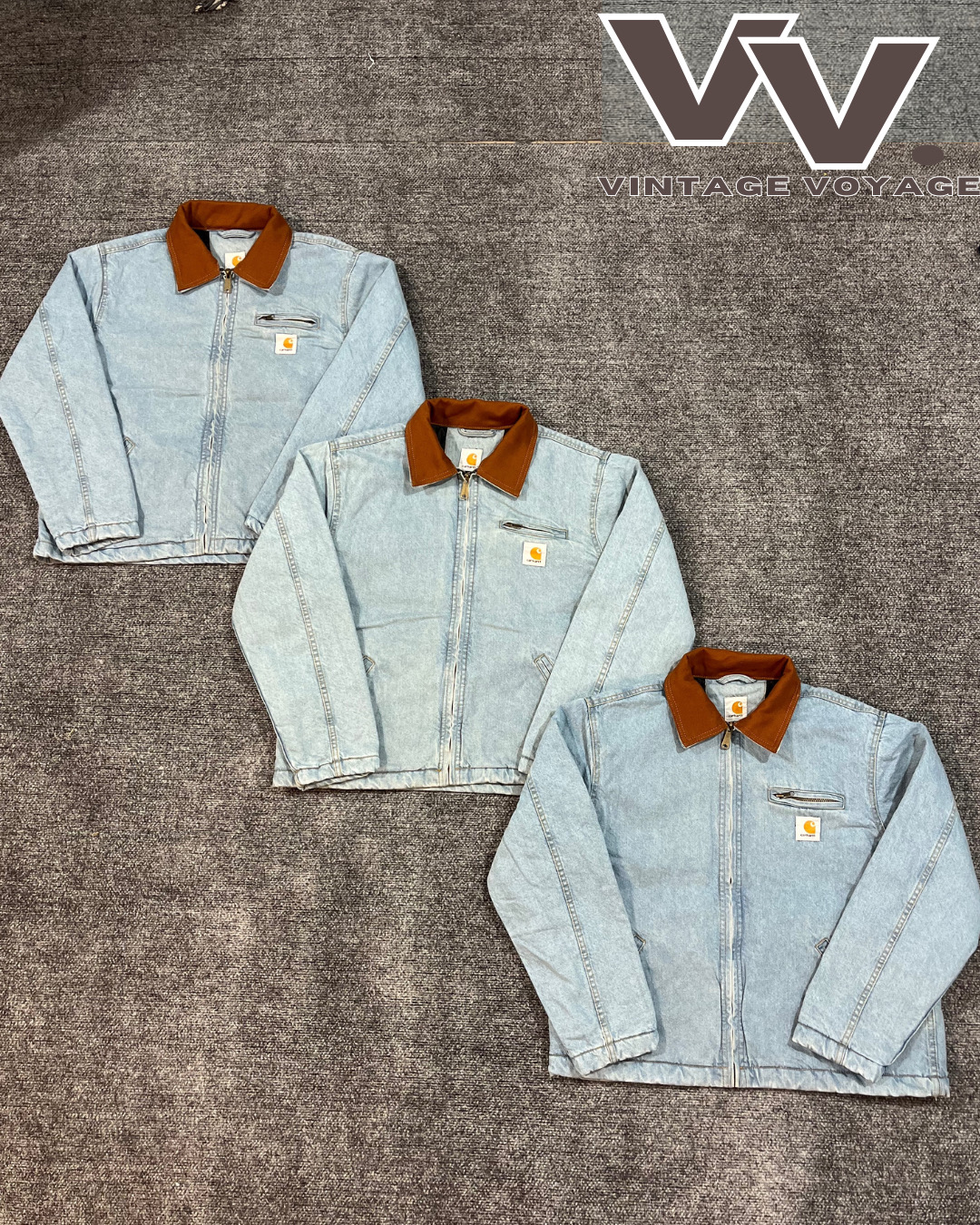 Vestes Detroit en denim léger retravaillées Carhartt #2126
