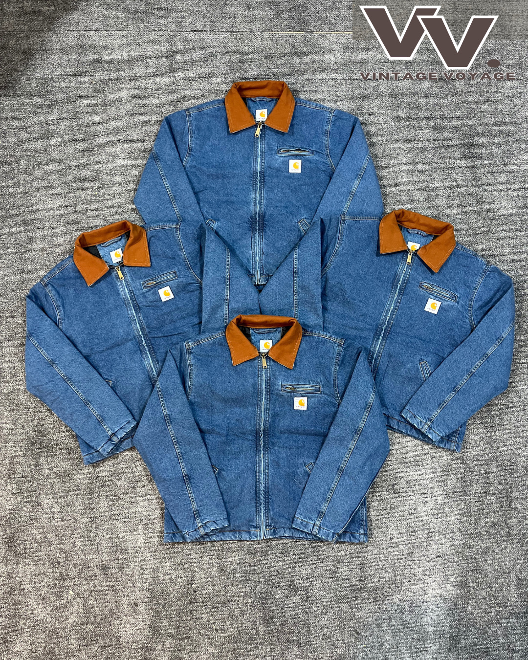 Veste Detroit en denim foncé relookée Carhartt #2126