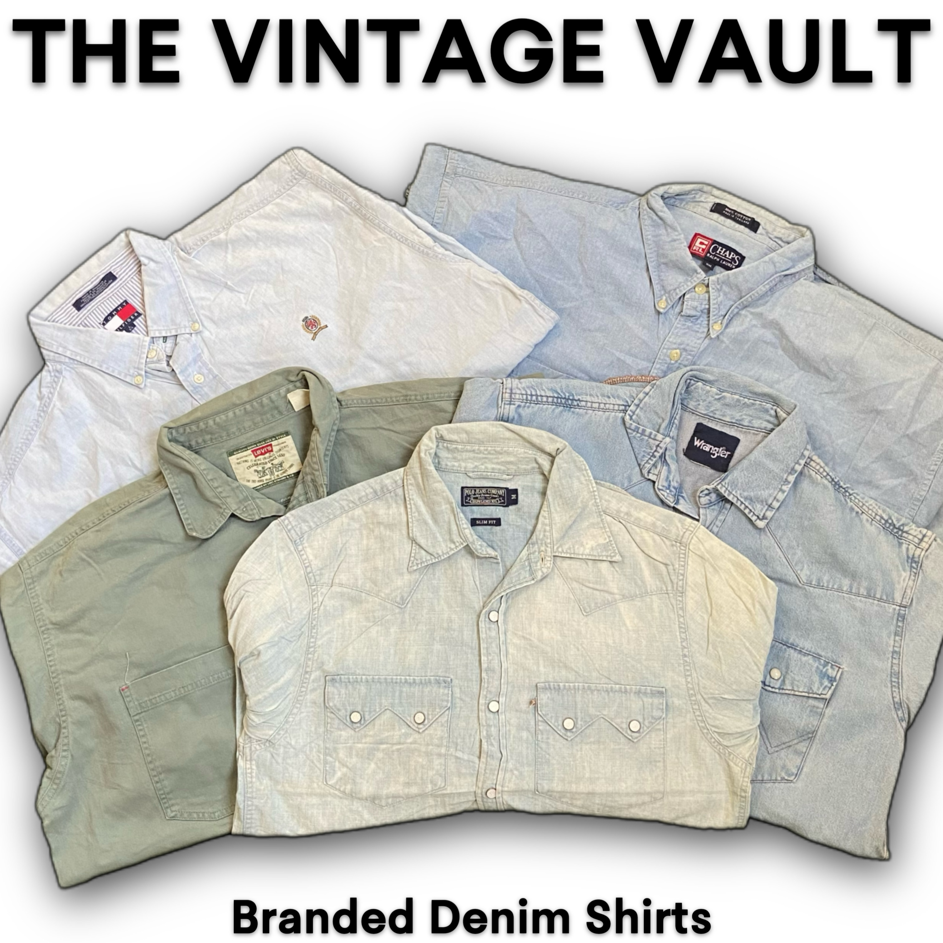 Branded Denim Shirts including polo, tommy and others