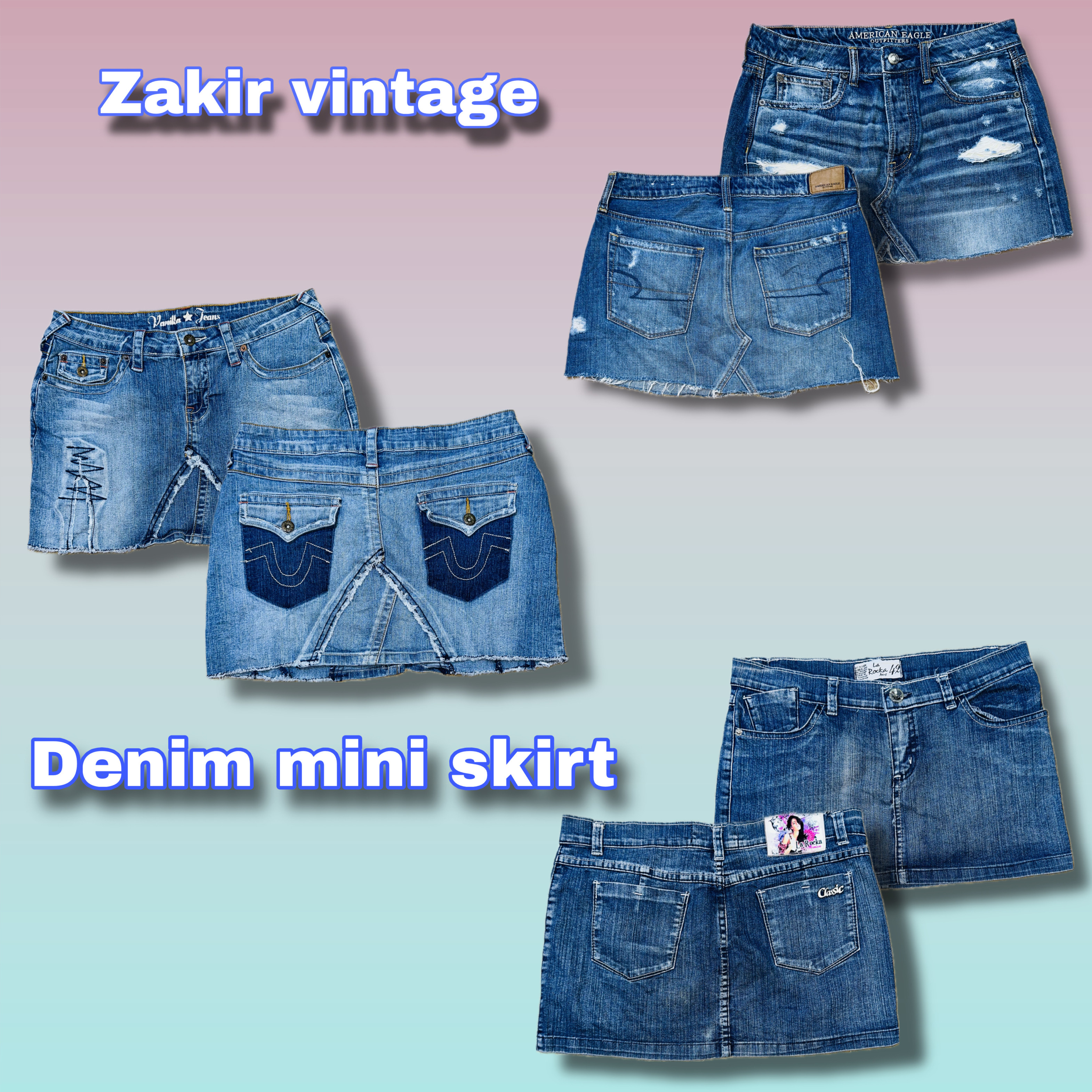 Gonna micro mini in denim Y2K