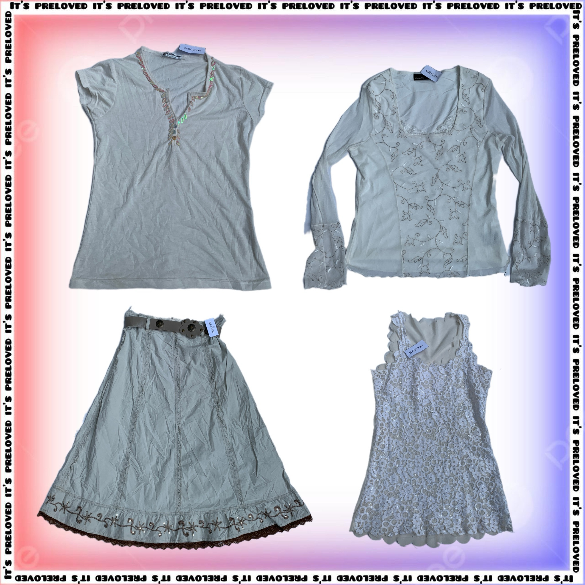 Vanilla Girl Core - Tops, Dresses, Skirts (SS-1803)