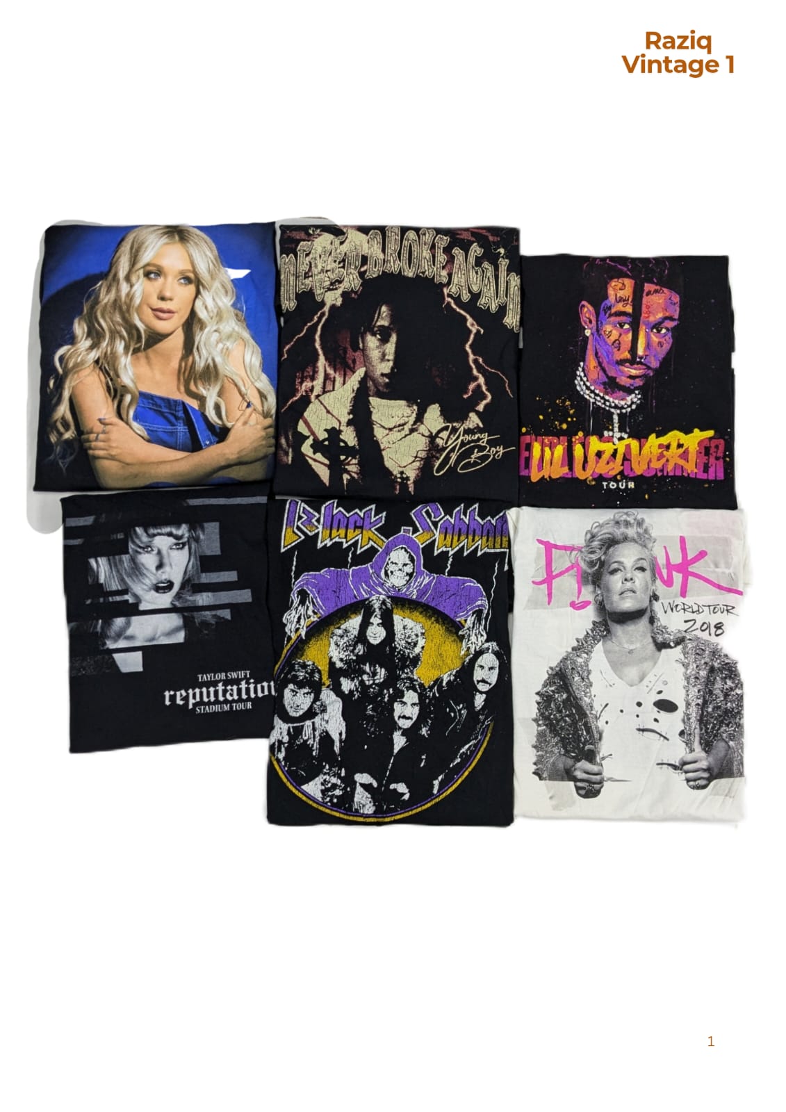 💥 RV1616 ヴィンテージ プリント Tシャツ