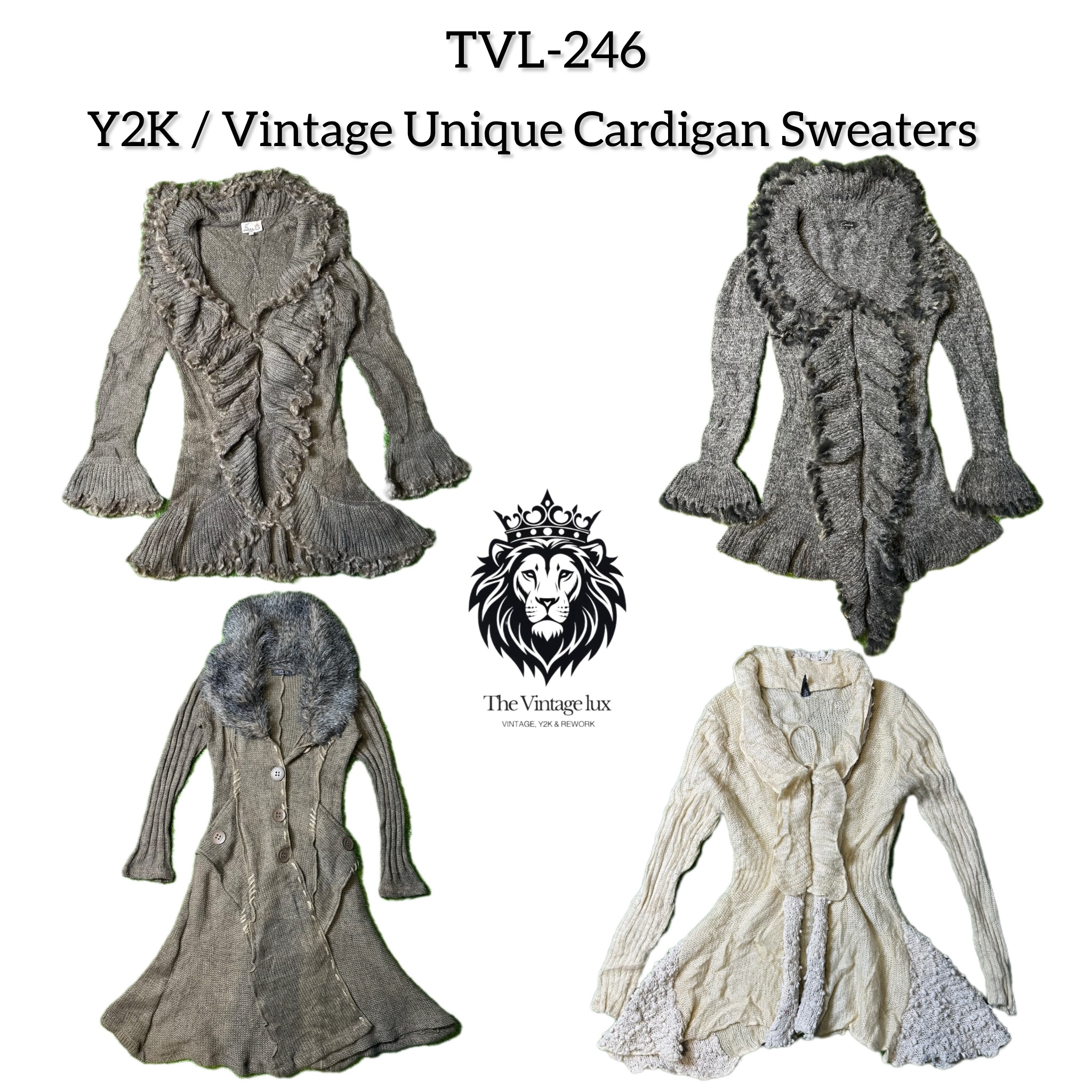 Y2K / Vintage Knitted Cardigan Sweater (TVL-246)