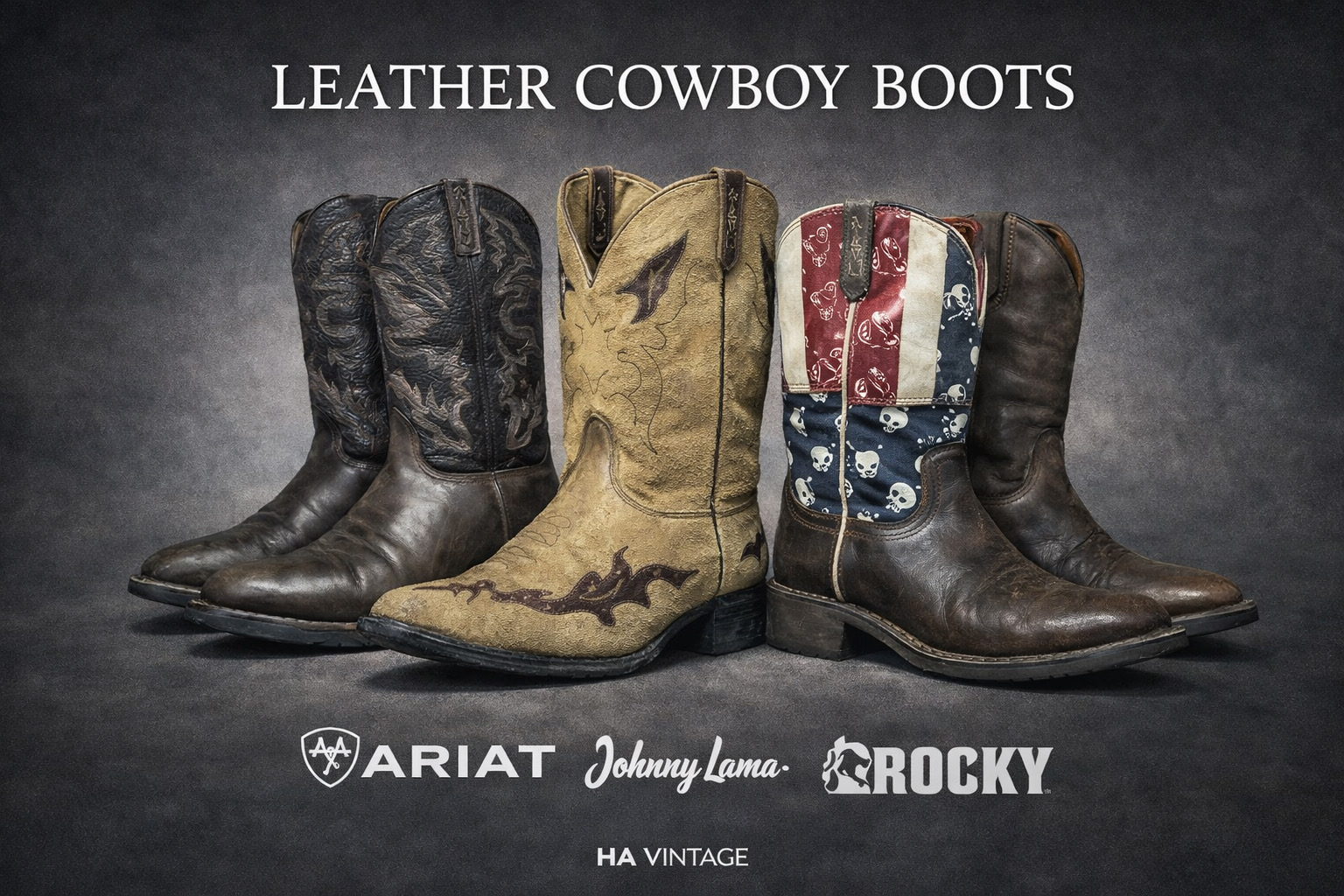 Leather Cowboy Boots Inc Rocky Jonny Lama Ariat👢