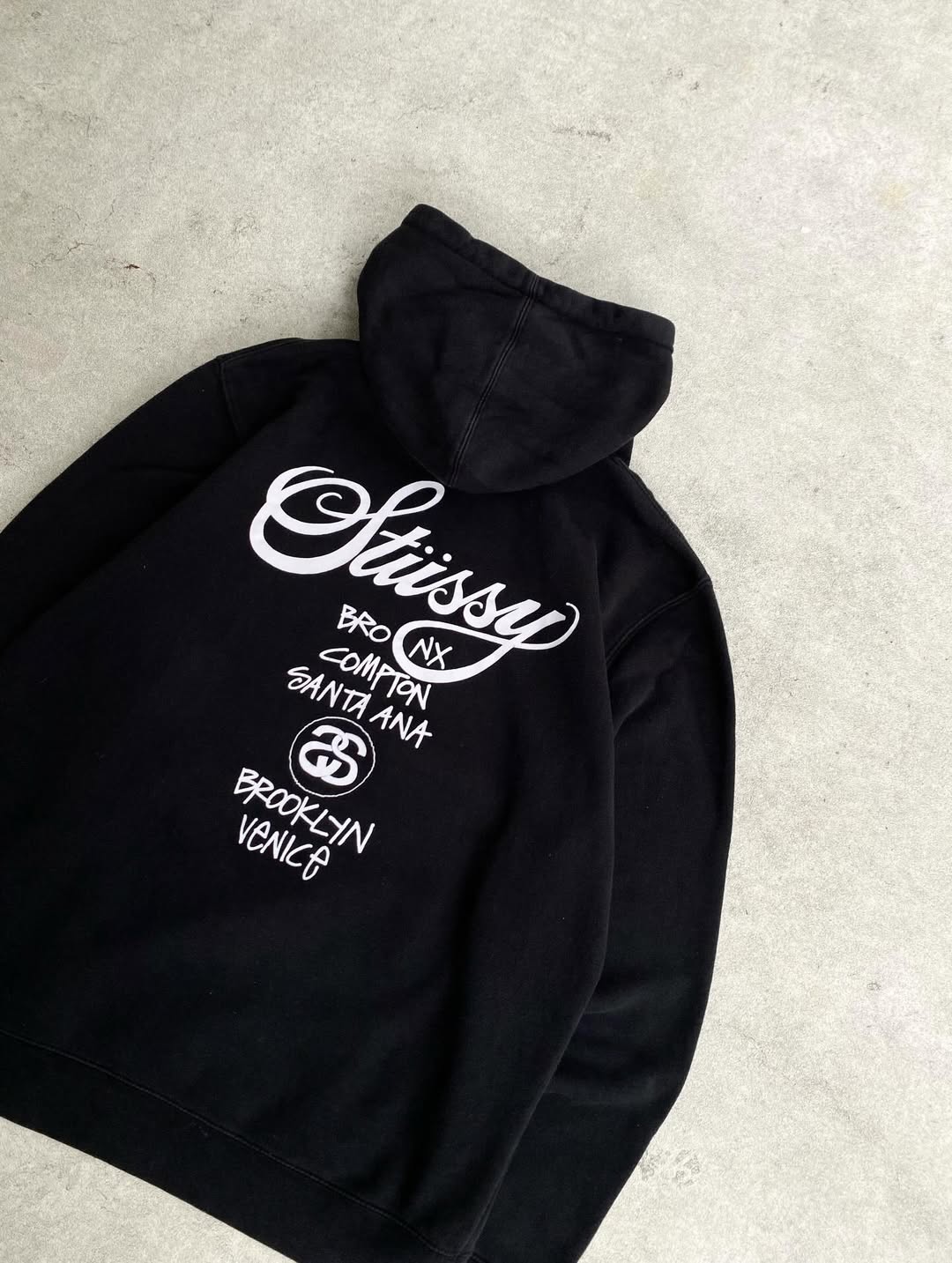 Stussy rework style ss pullover hoodie