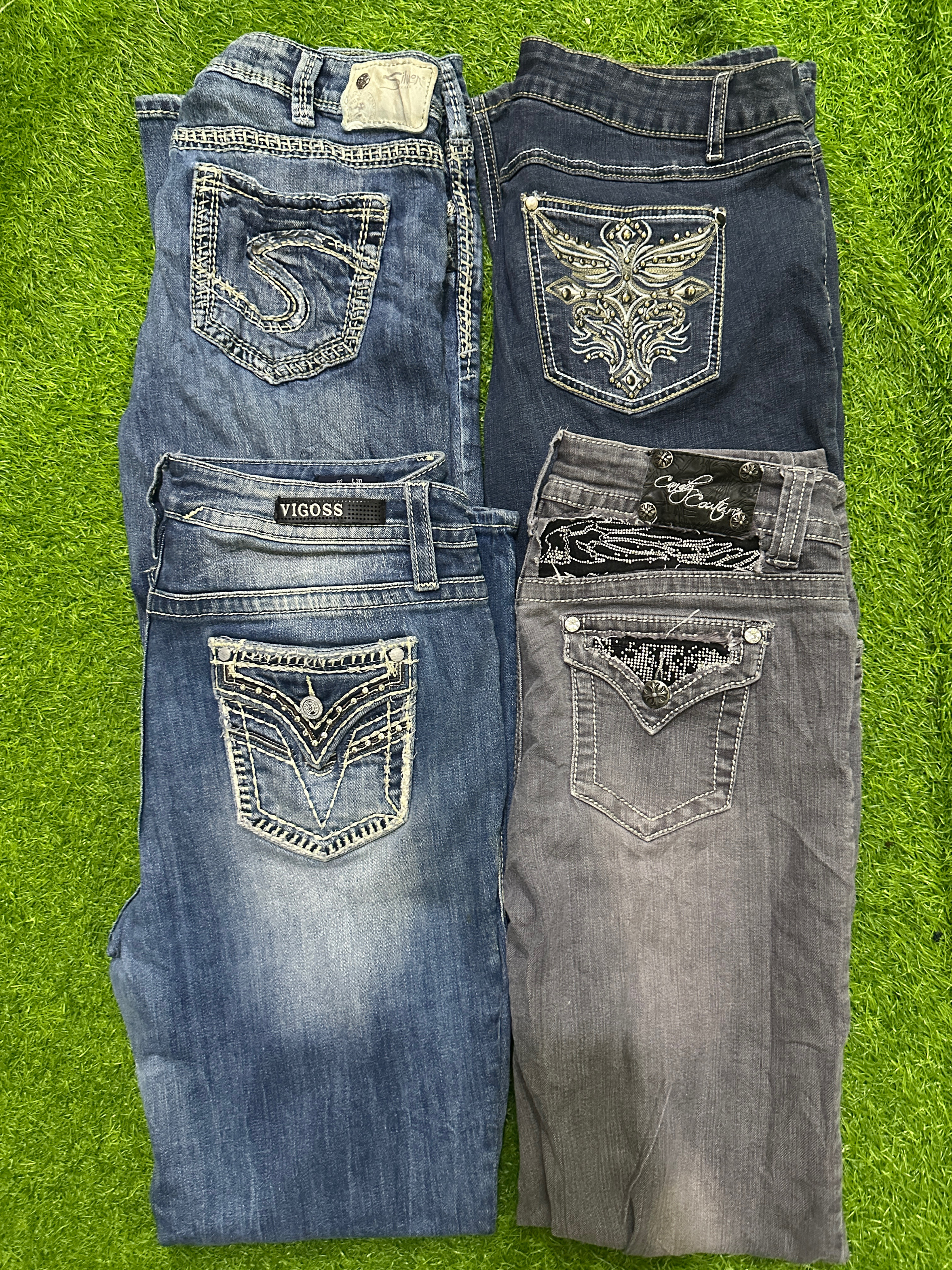 y2k Damen Schlagjeans