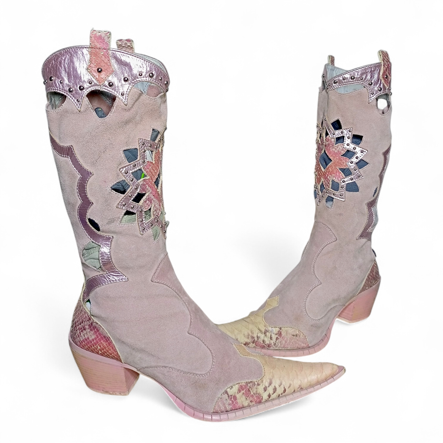 SA#379 ヴィンテージスタイル レディース タルブーツ コレクション • エキゾチックレザー コレクション