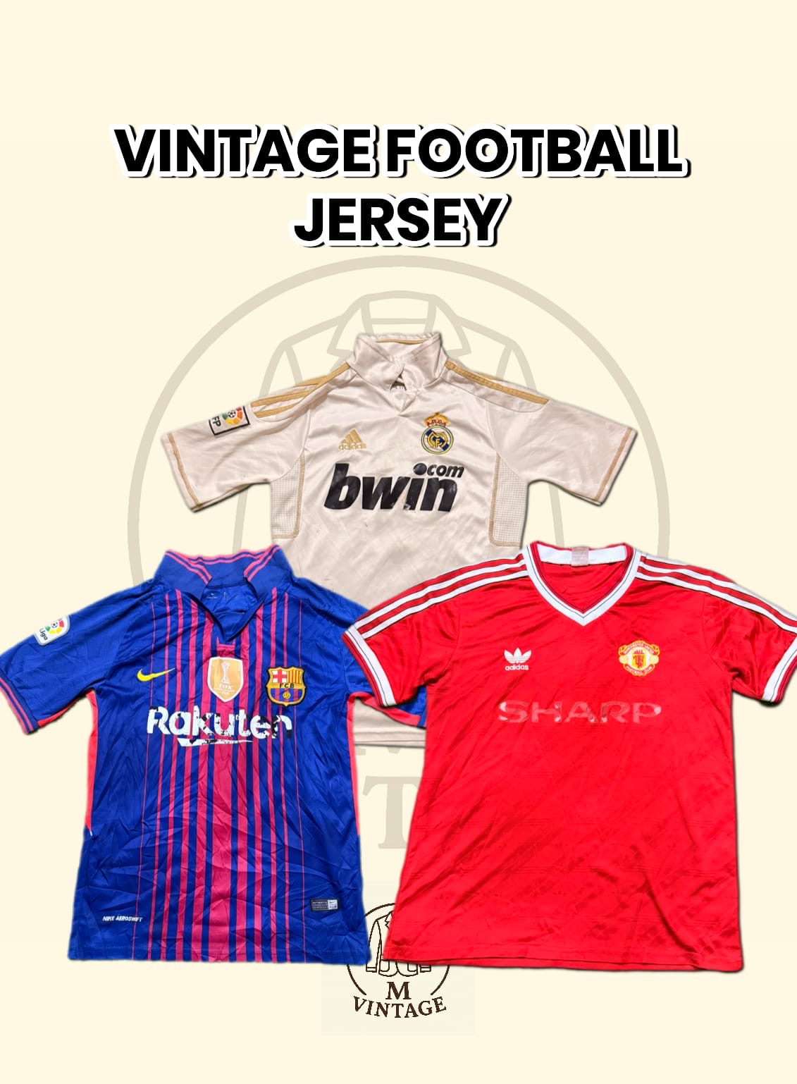 ヴィンテージフットボールとスコアジャージ