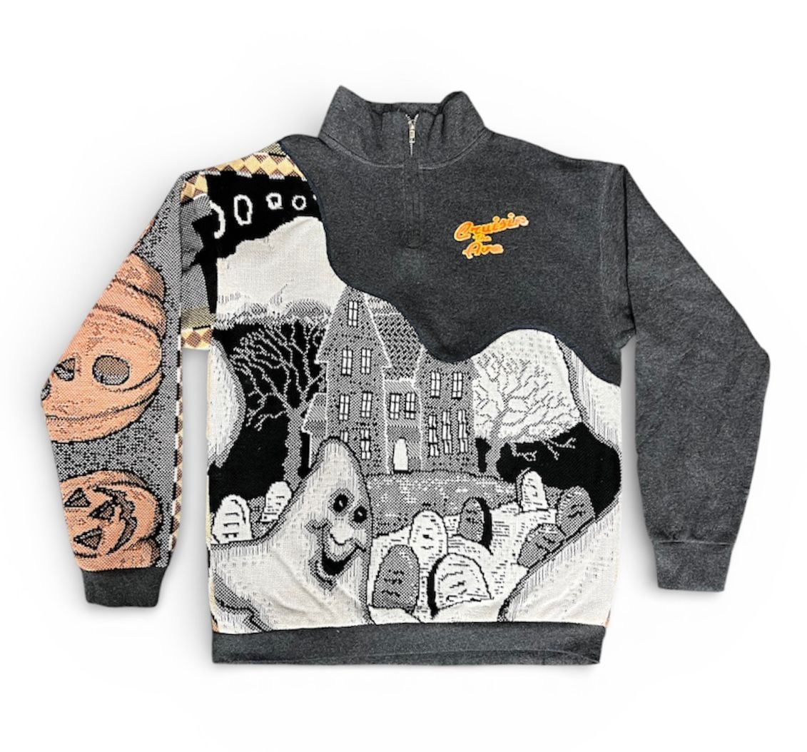 Fs-60 Upcycled sweatshirt with tapestry