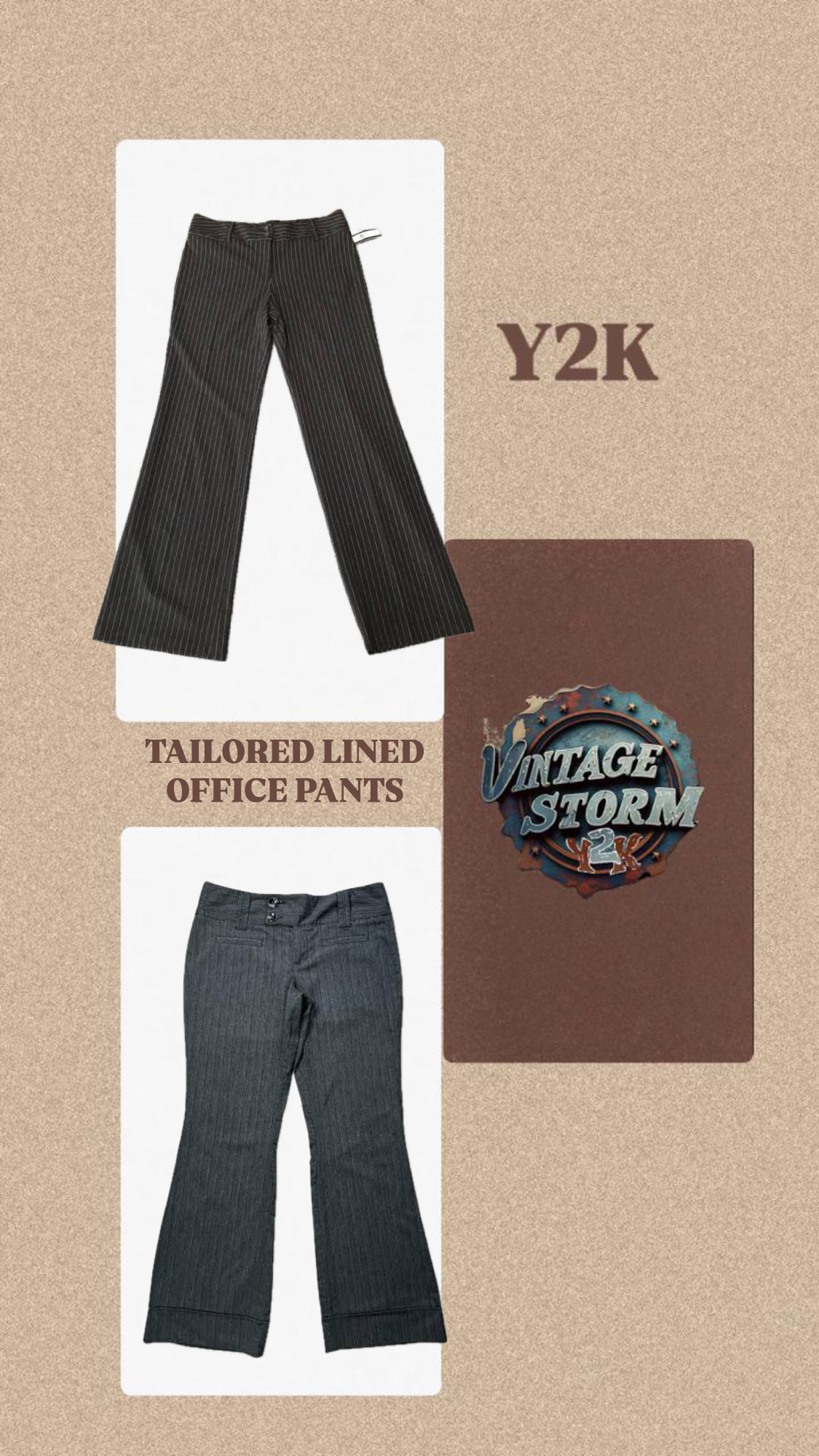 Y2K Tailored Lined Office Pants