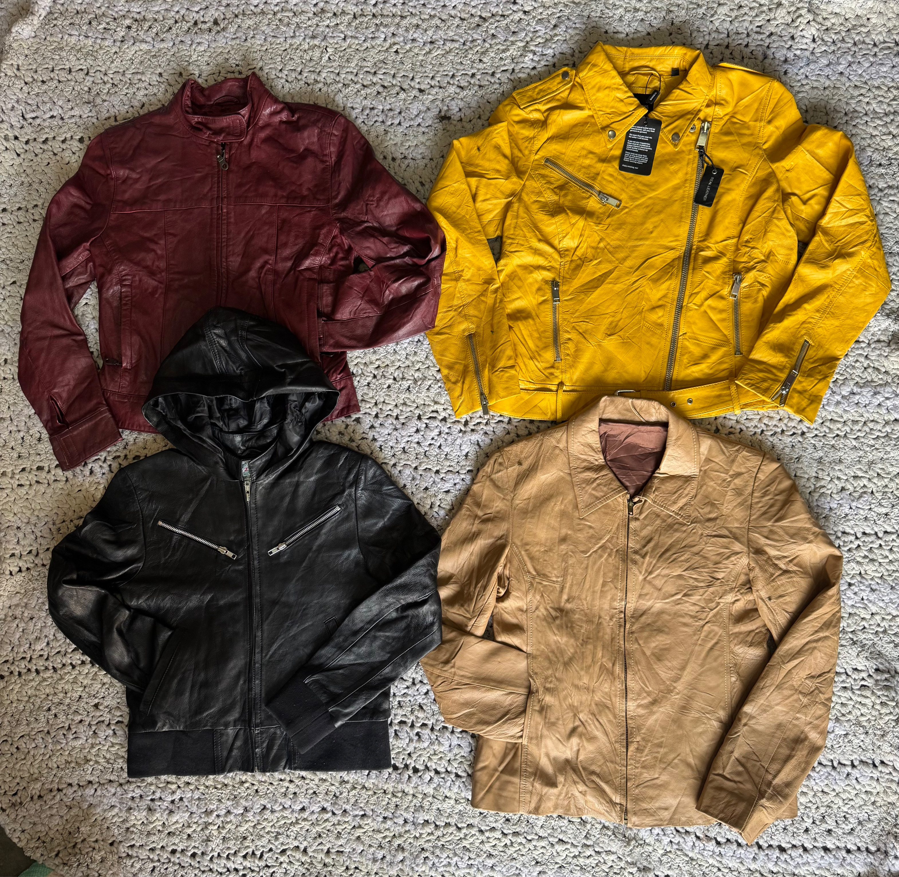 Leather jackets 5 pieces