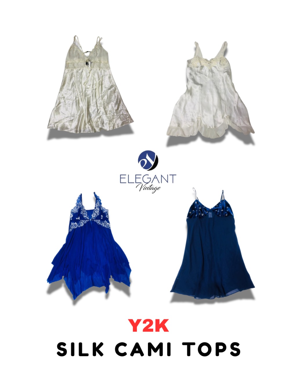 Y2K Silk Cami Tops - EV1806