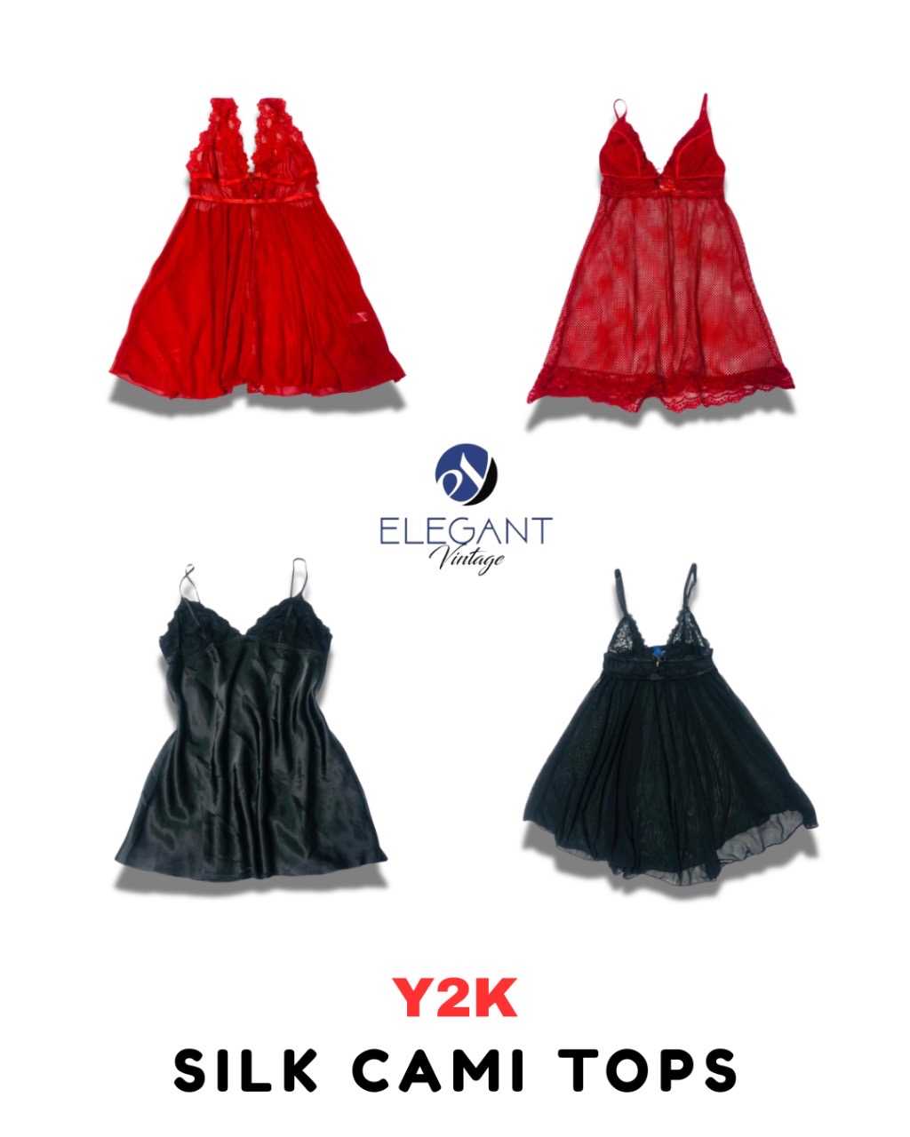 Y2K Silk Cami Tops - EV1808