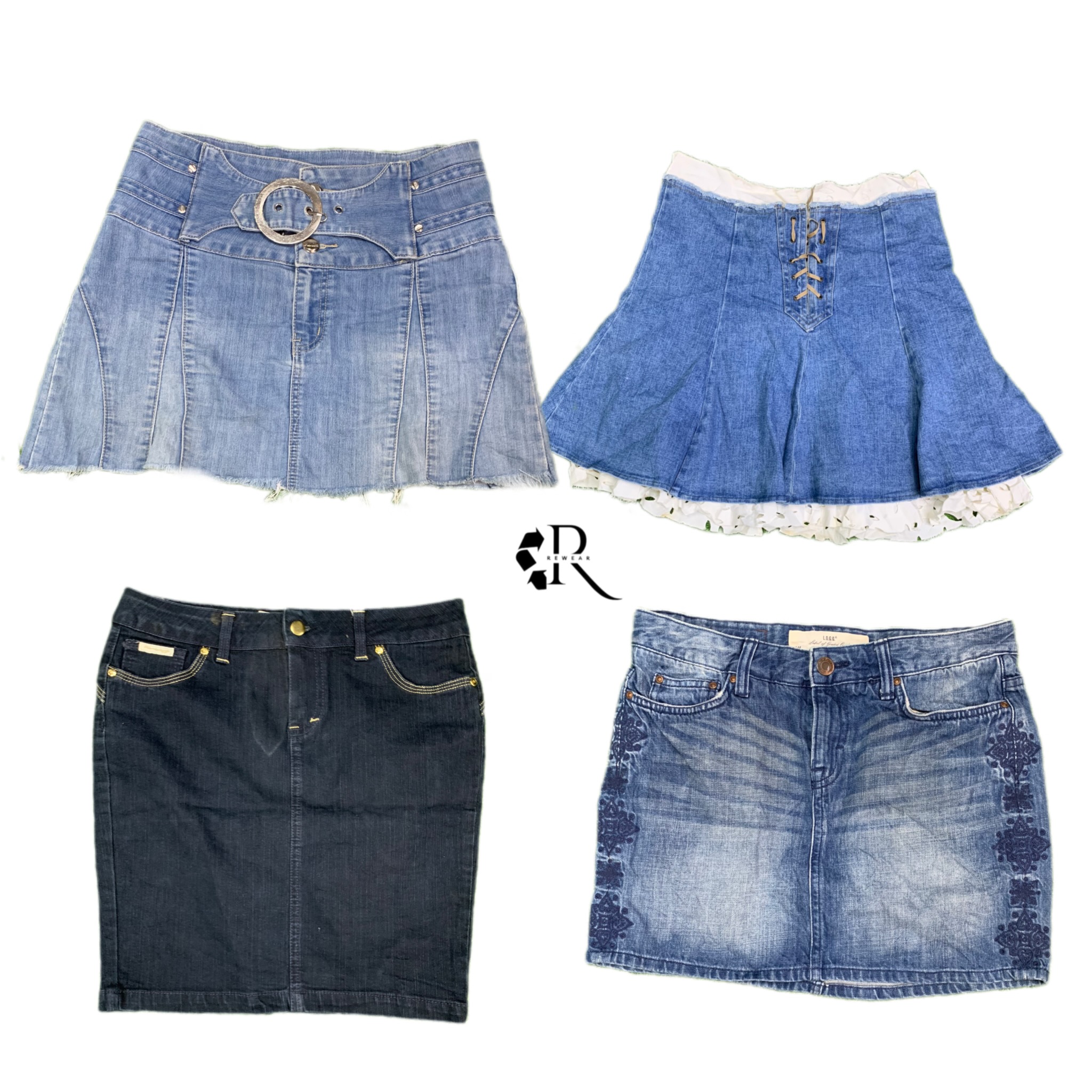 Y2K パリス・ヒルトン時代 デニムマイクロミニスカート Rw-1452