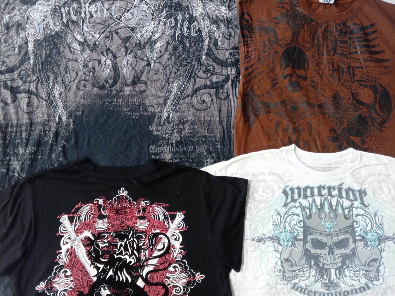 CR5786 ヴィンテージ スカル Tシャツ