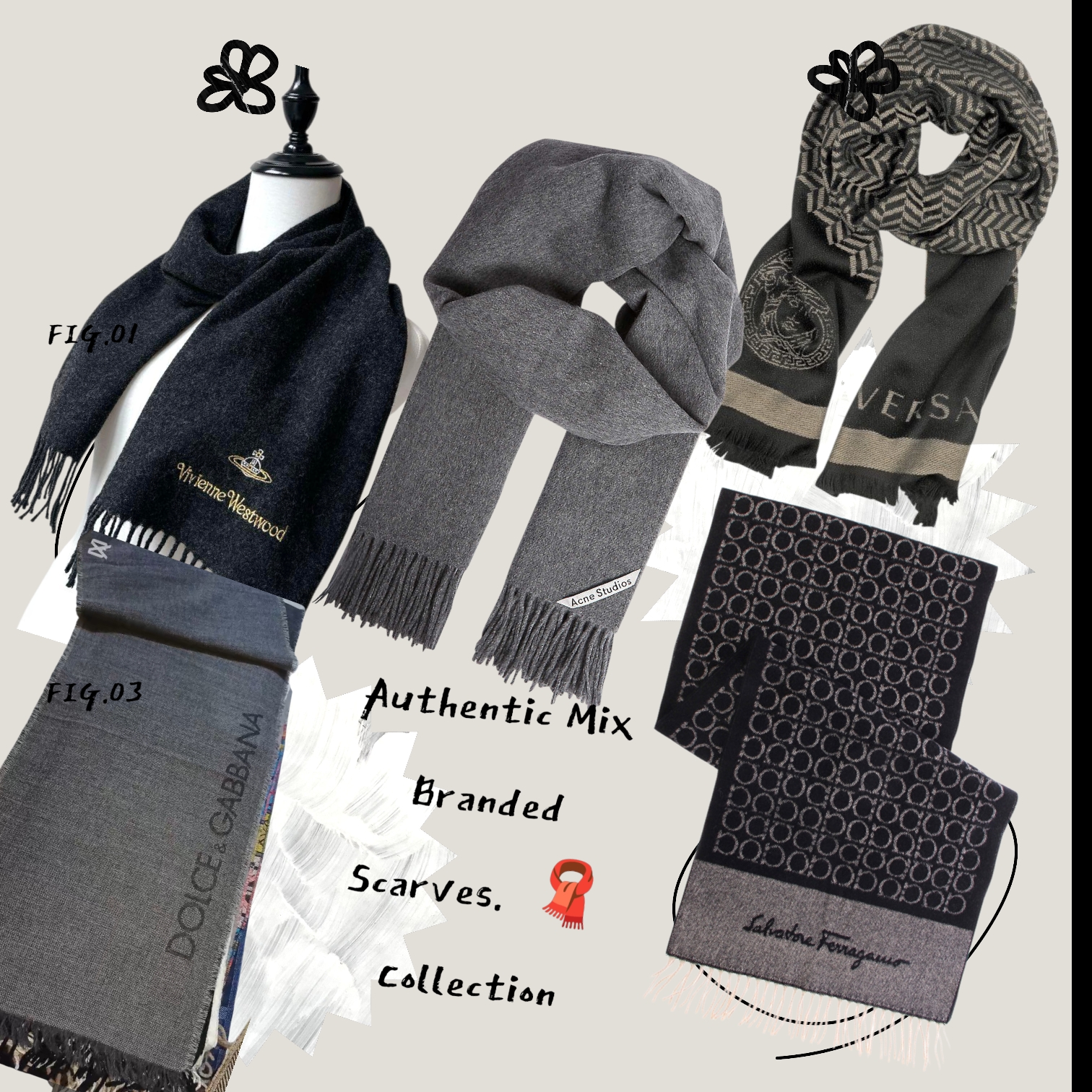 Authentic Highest branded Scarves Collection 🧣 10/10