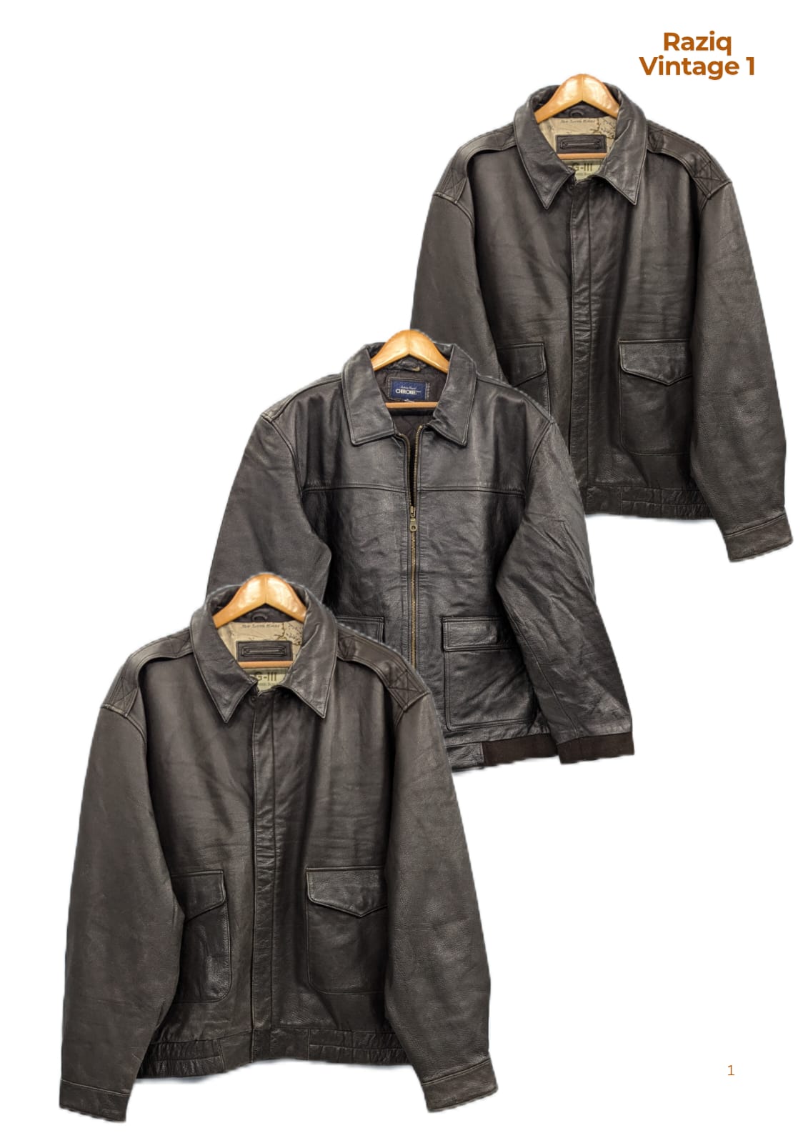 💥 RV1624 Leather Bomber Jackets