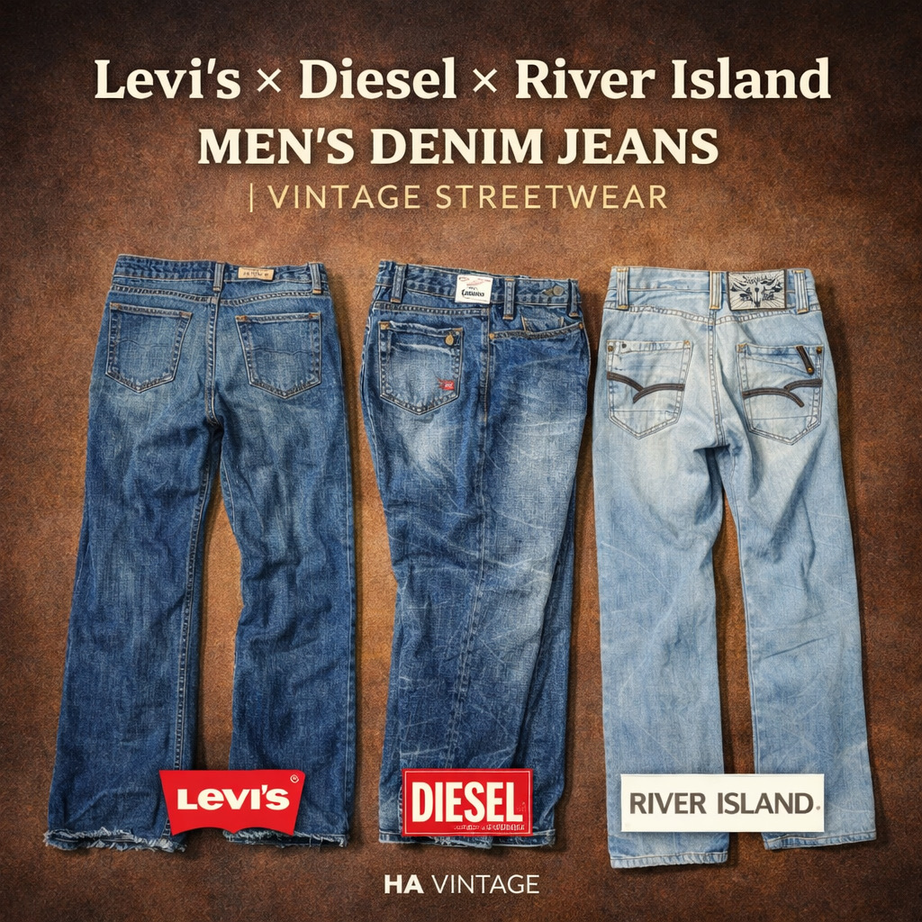Jeans pour hommes premium Levi’s, Diesel et River Island
