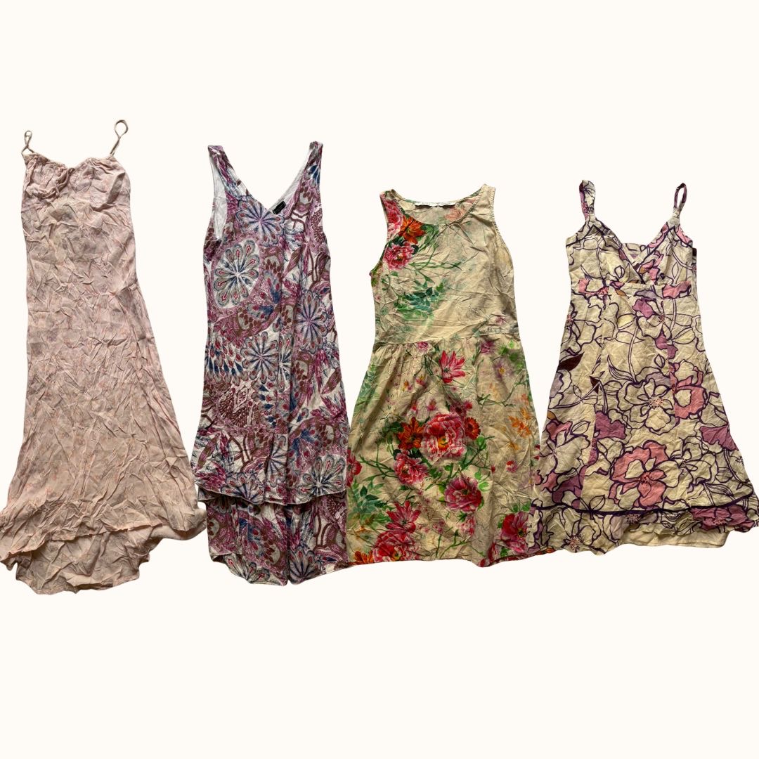 Boho Crinkle Y2K | Floral Dress Bundle(DR-021)