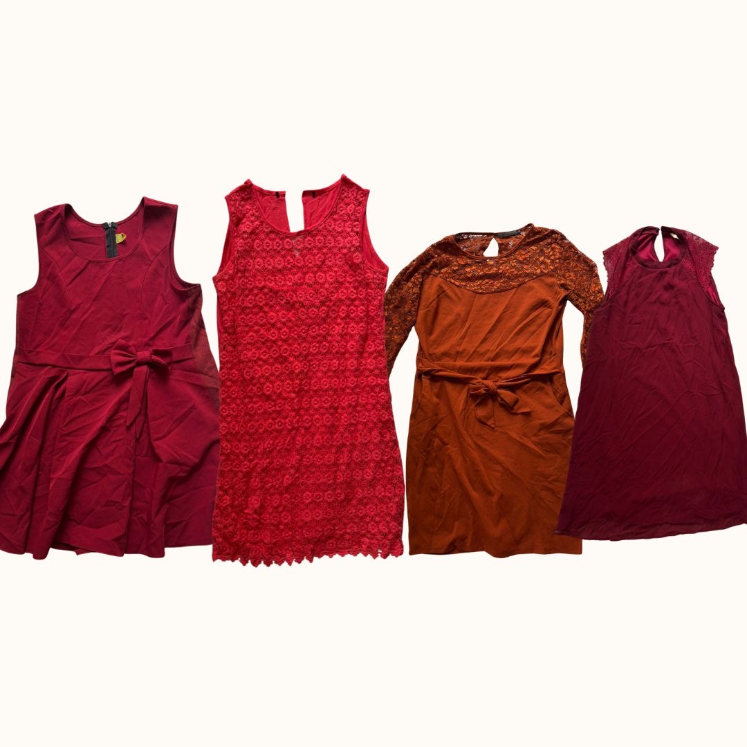 Y2K Party Dress Bundle - Wine Red Mix(DR-023)
