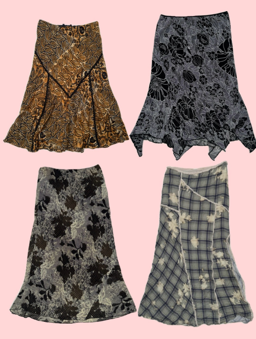 Y2k Girl Next Door printed summer skirts