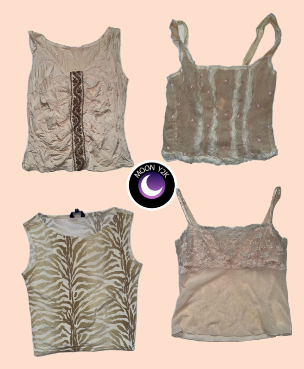 Y2k Beige Core Euro Tops mix (M-940)