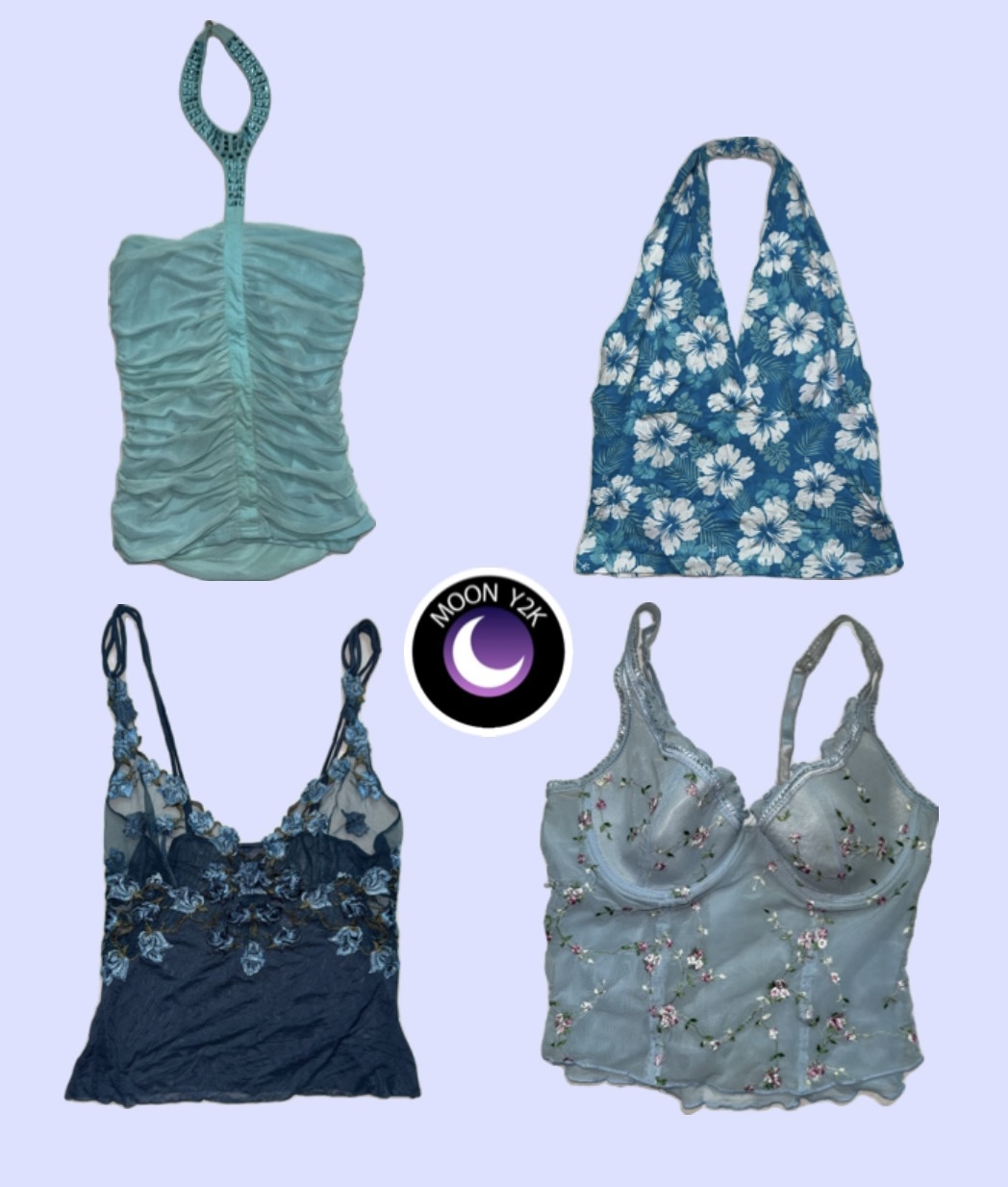Y2k Baby Blue Cami tops mix (M-943)