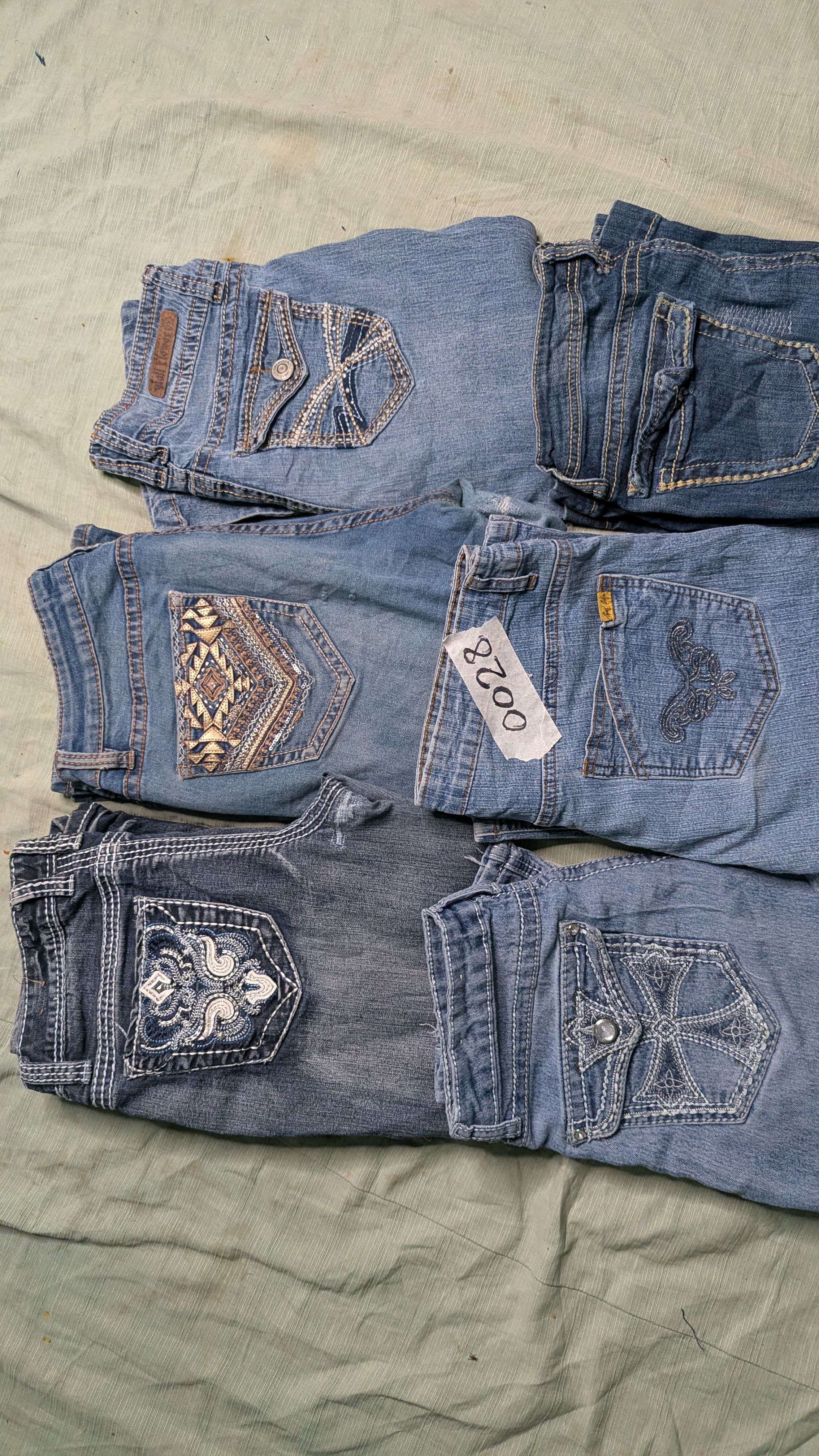 Ladies embroidered bootcut jeans