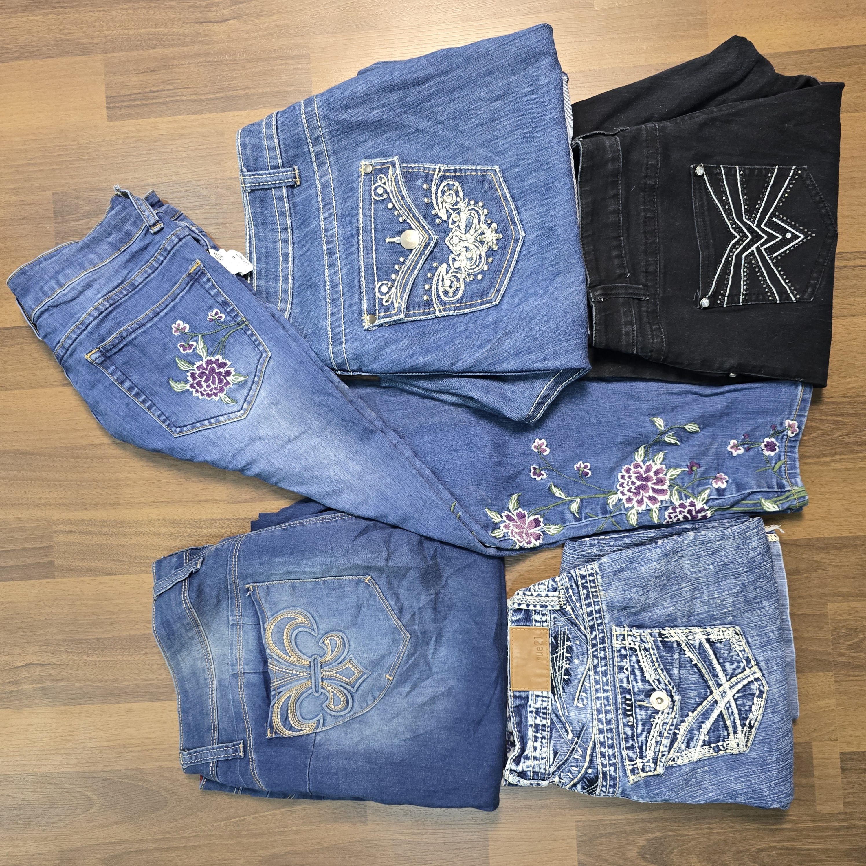 AV-0573 Y2K Style Denim Capri