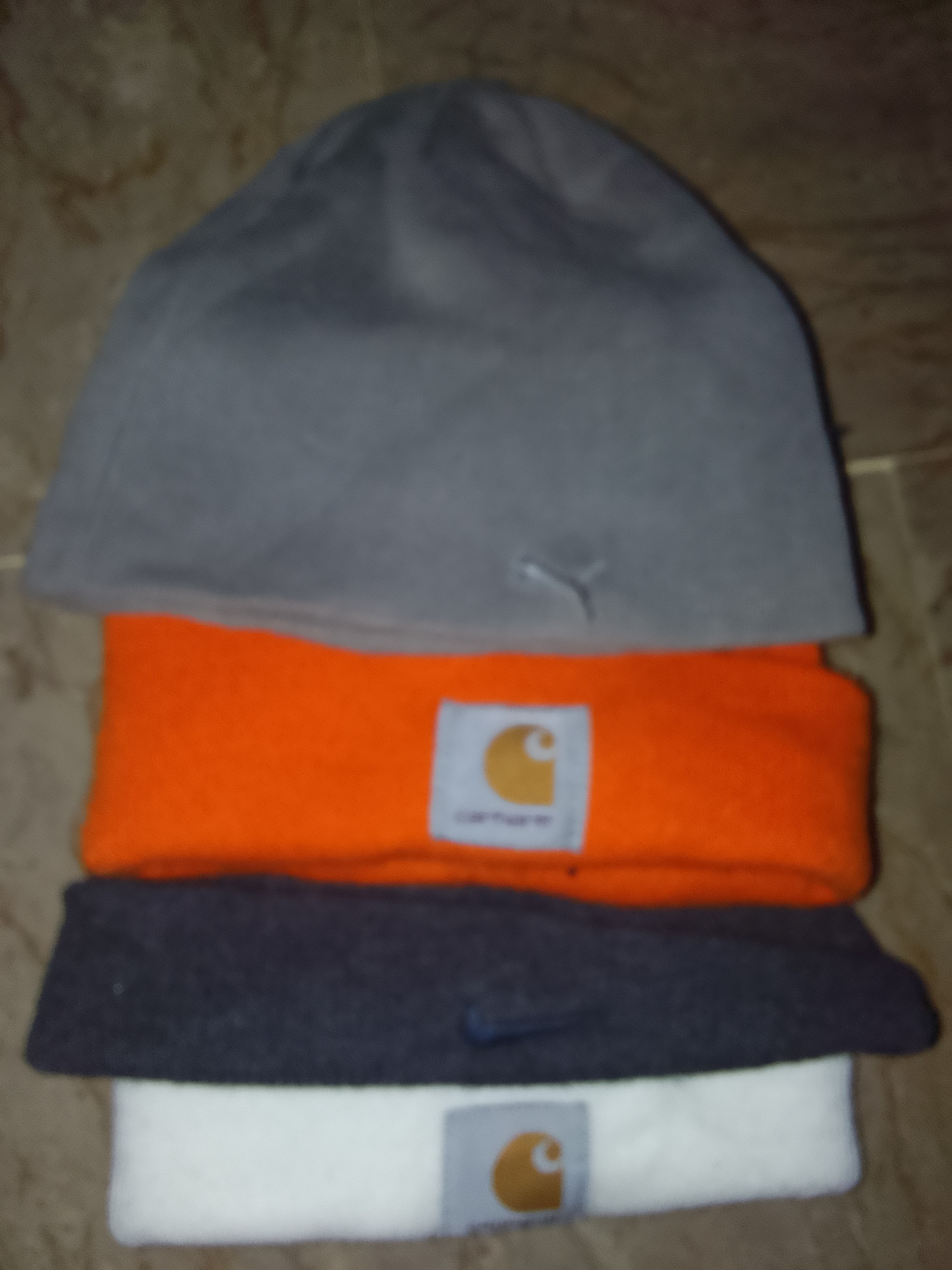 12 pcs Carhartt Nike polo and puma beanie