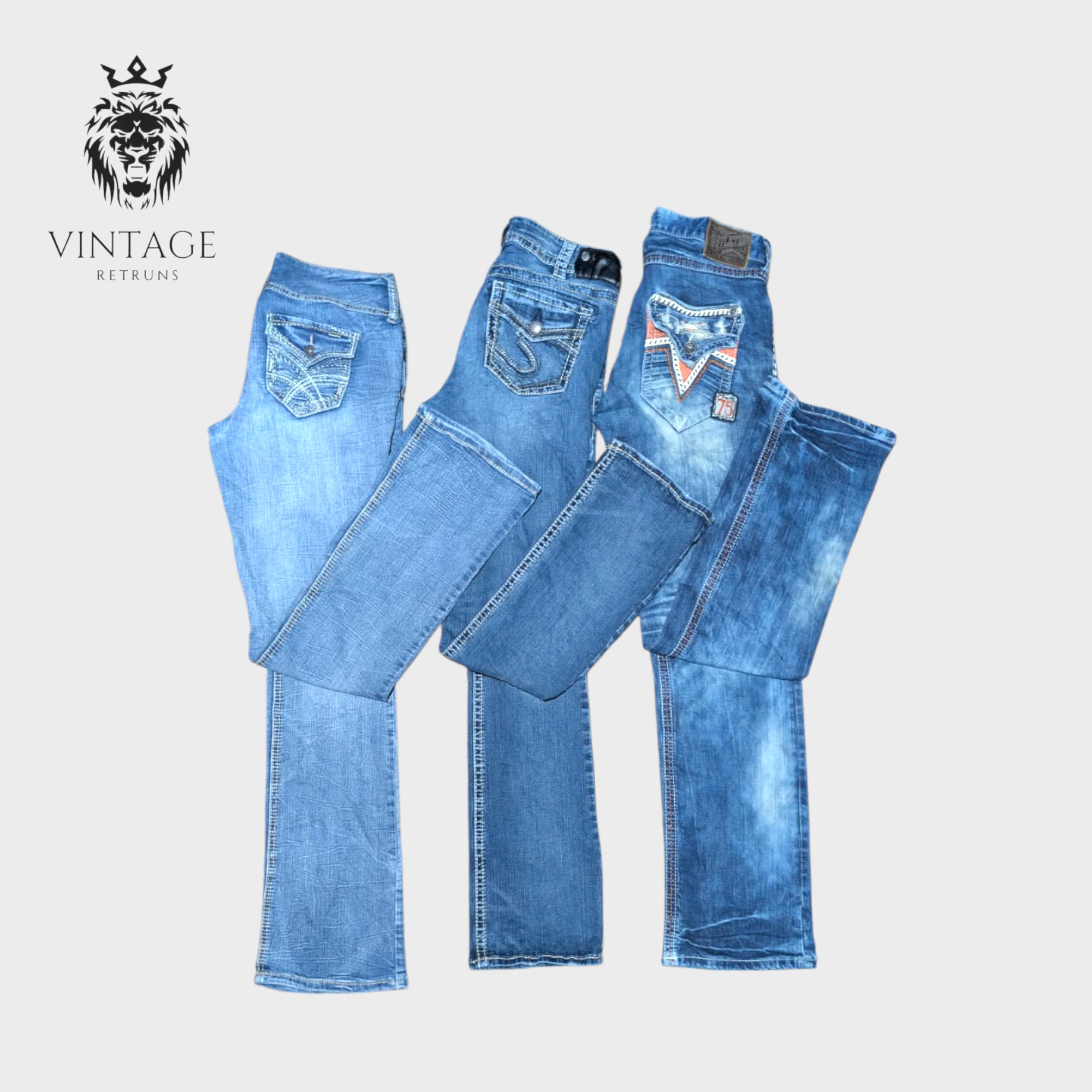 Y2K Embellished And Embroidered Flare Jeans