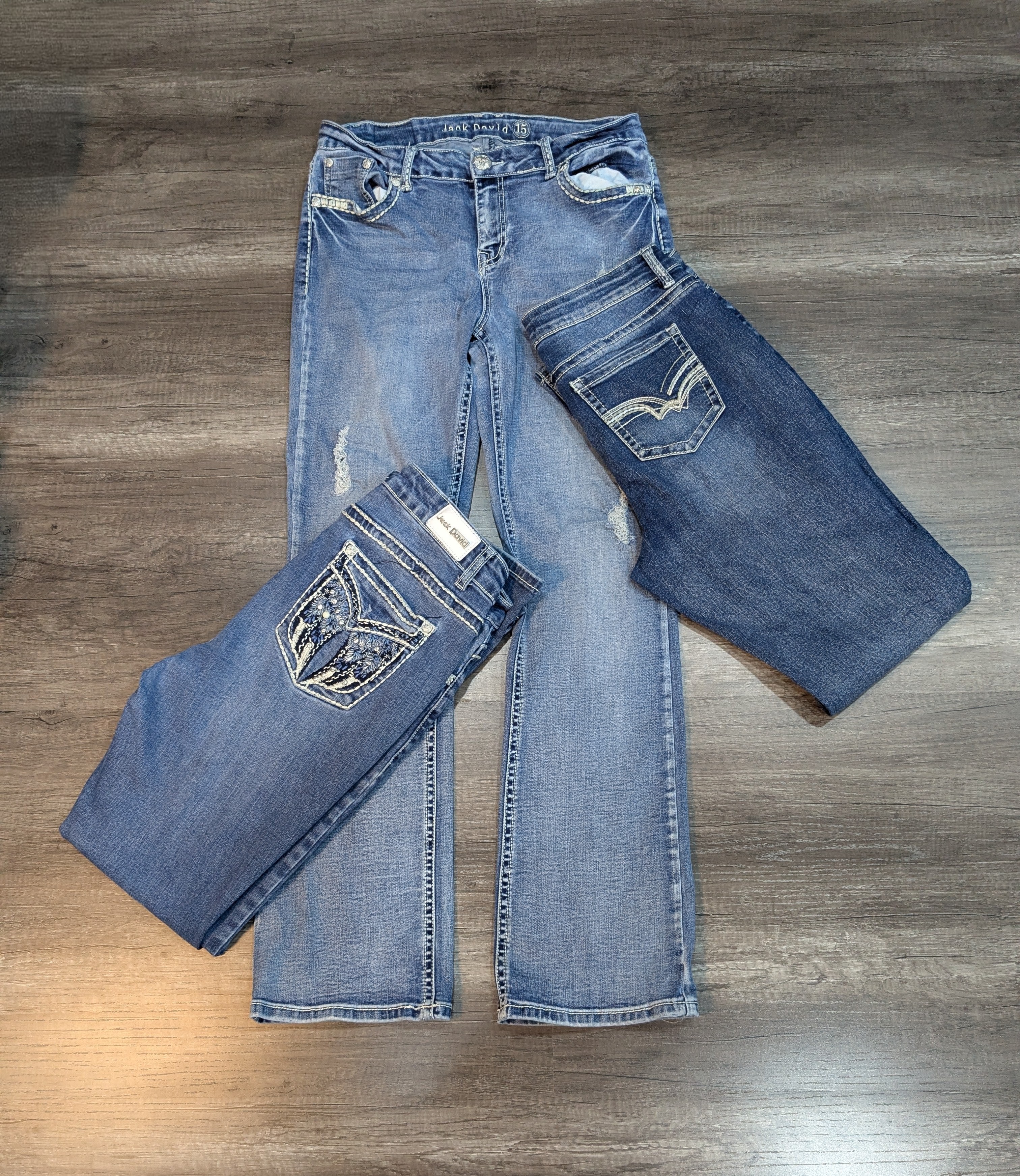 1893 - Unbranded Embroidery Flare Jeans