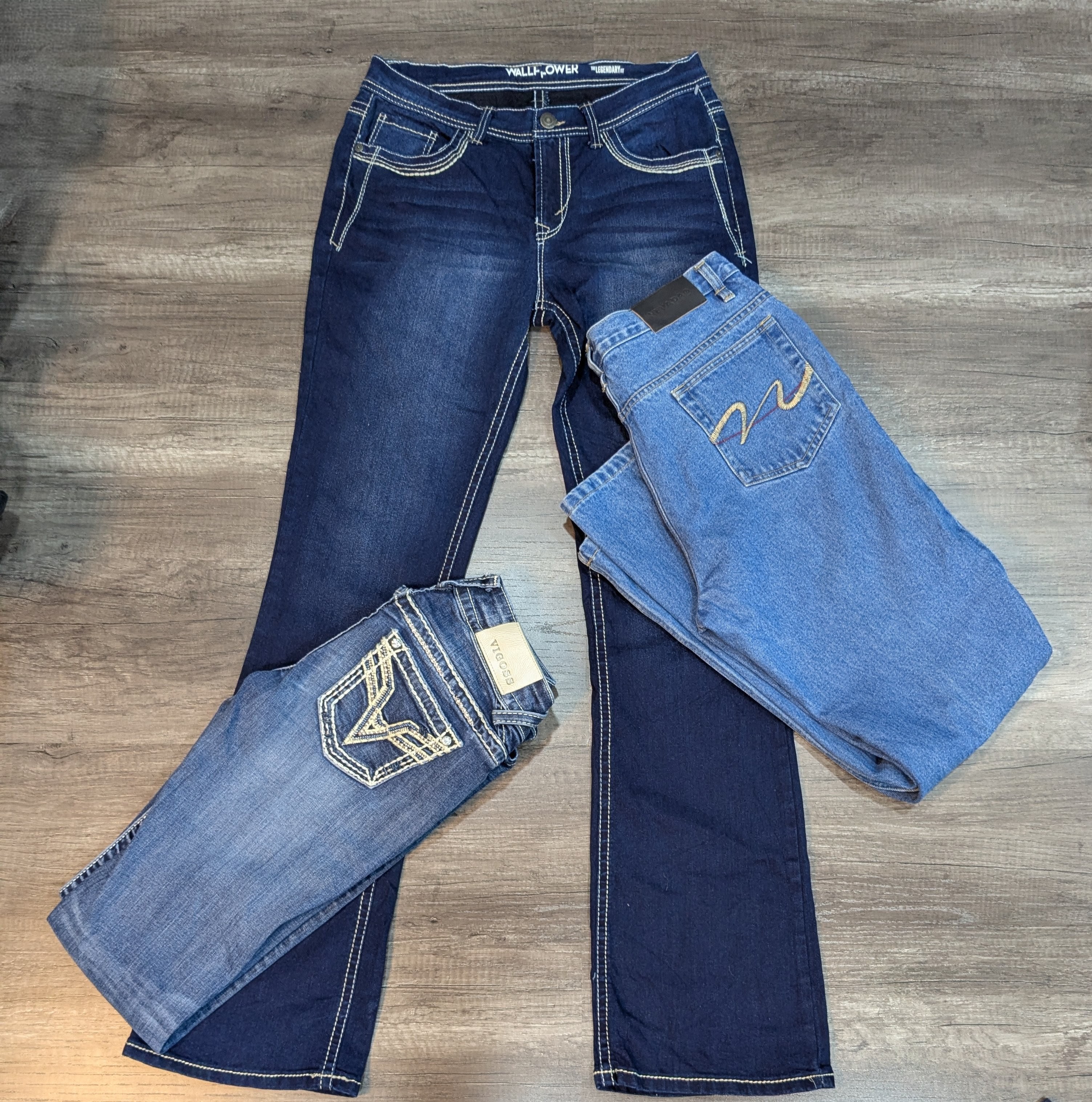 1895 - Unbranded Embroidery Flare Jeans