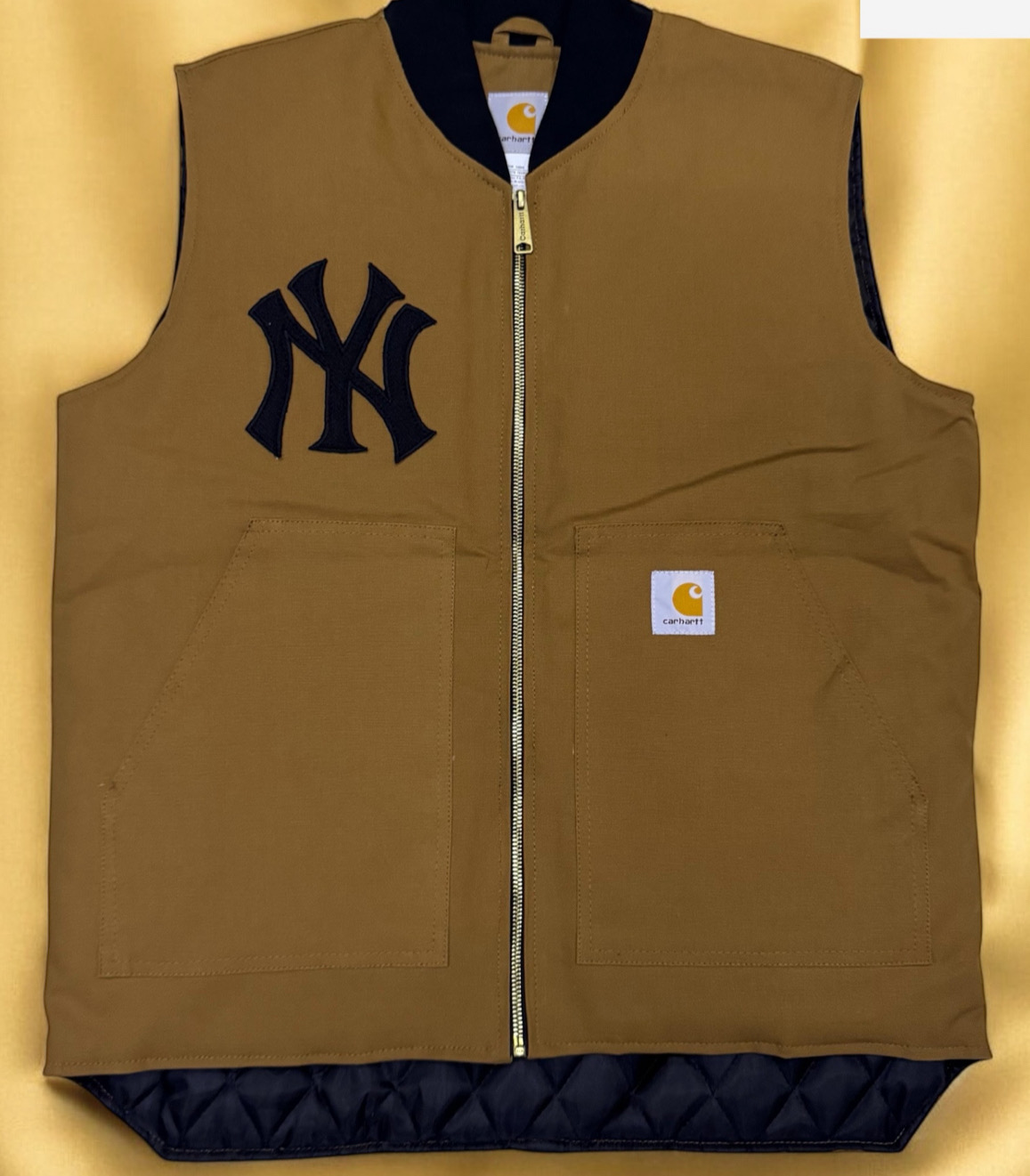 Carhartt rework style yankees beige gilets