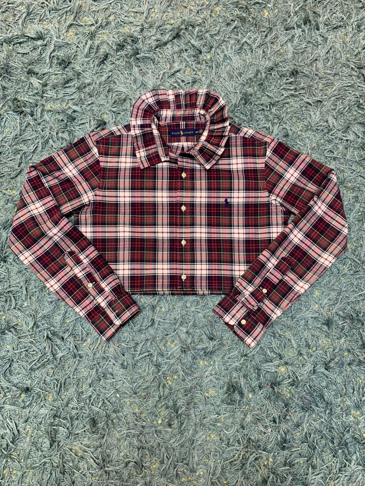 Upcycled Ralph Lauren Ruffle-Collar Crop Tops