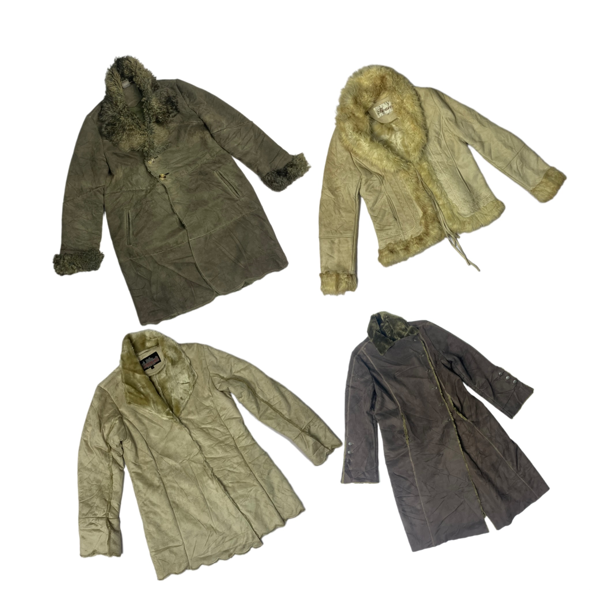 Y2K Fur Afghan Coats