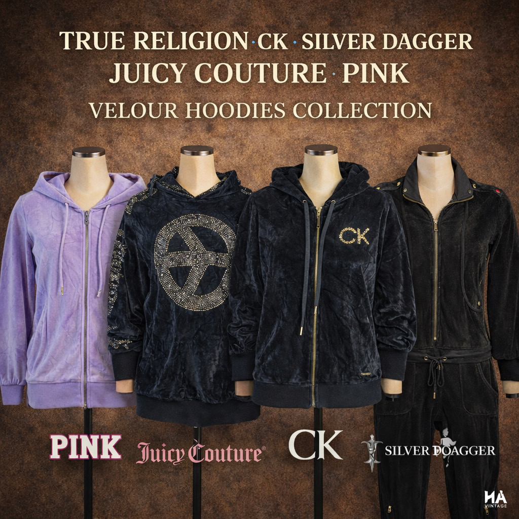 Juicy Couture True Religion CK Pink Velour Hoodies