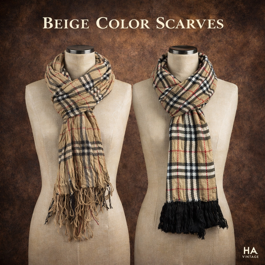 Écharpes de couleur beige premium