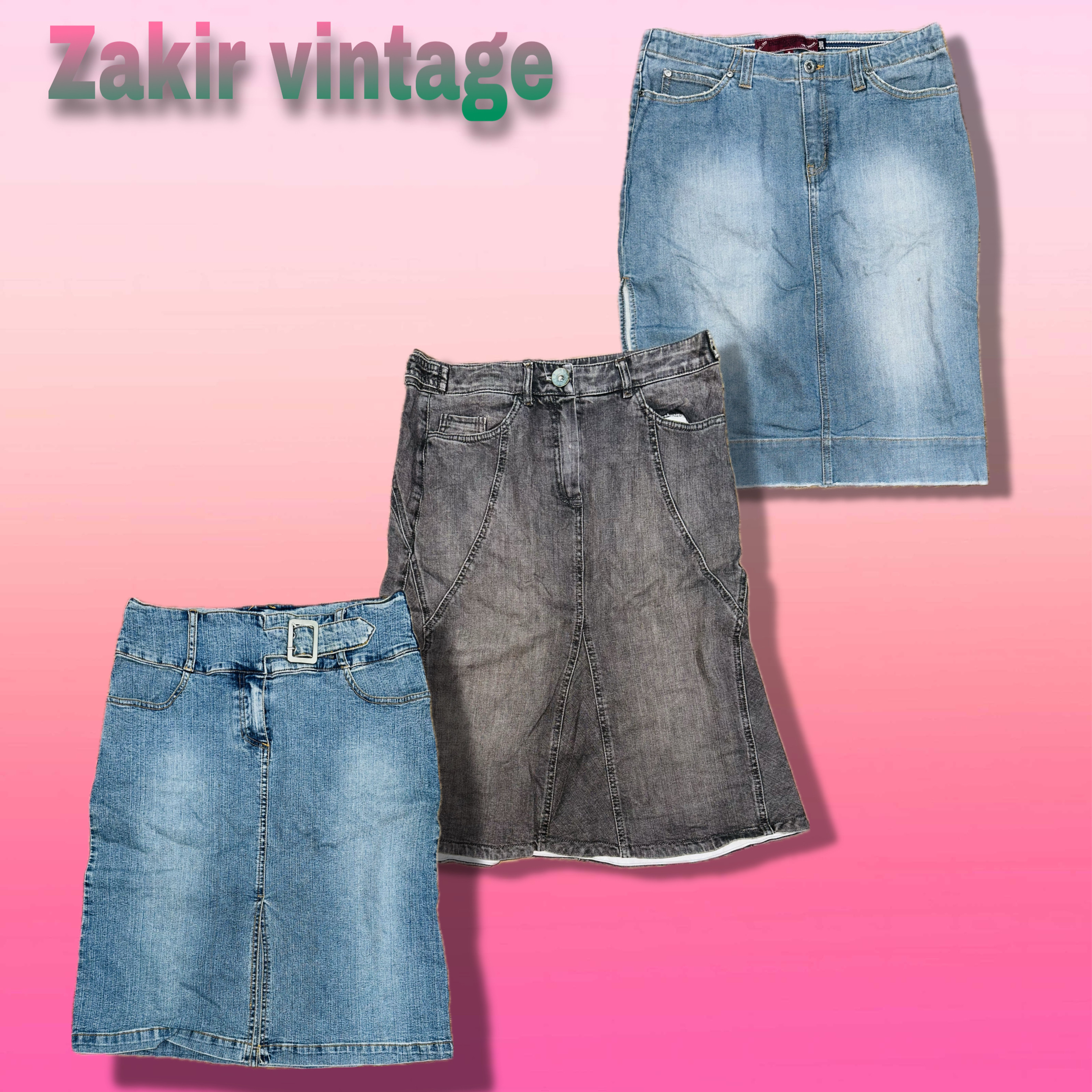 Y2K Denim Midi Skirt