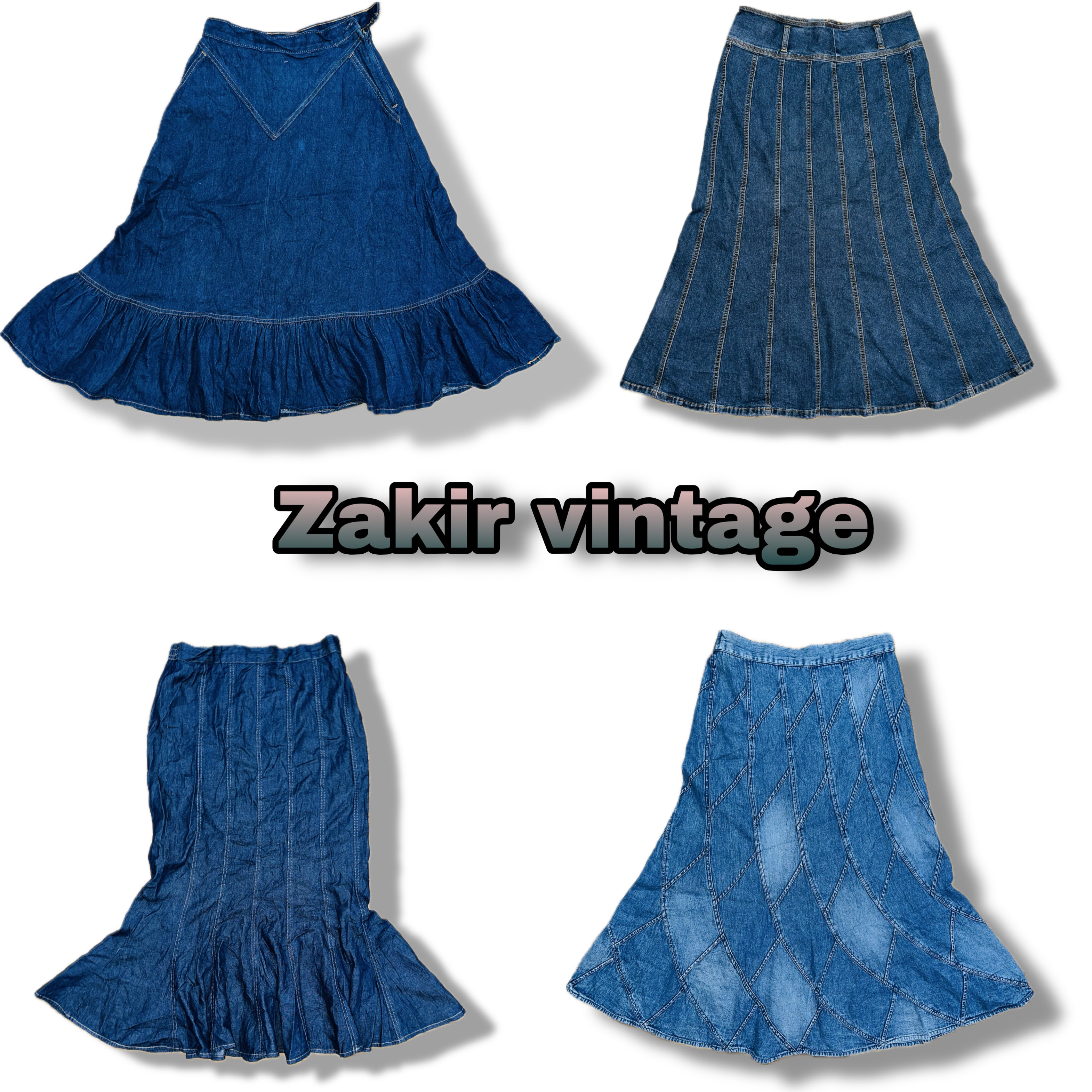 Jupe maxi en denim Y2K