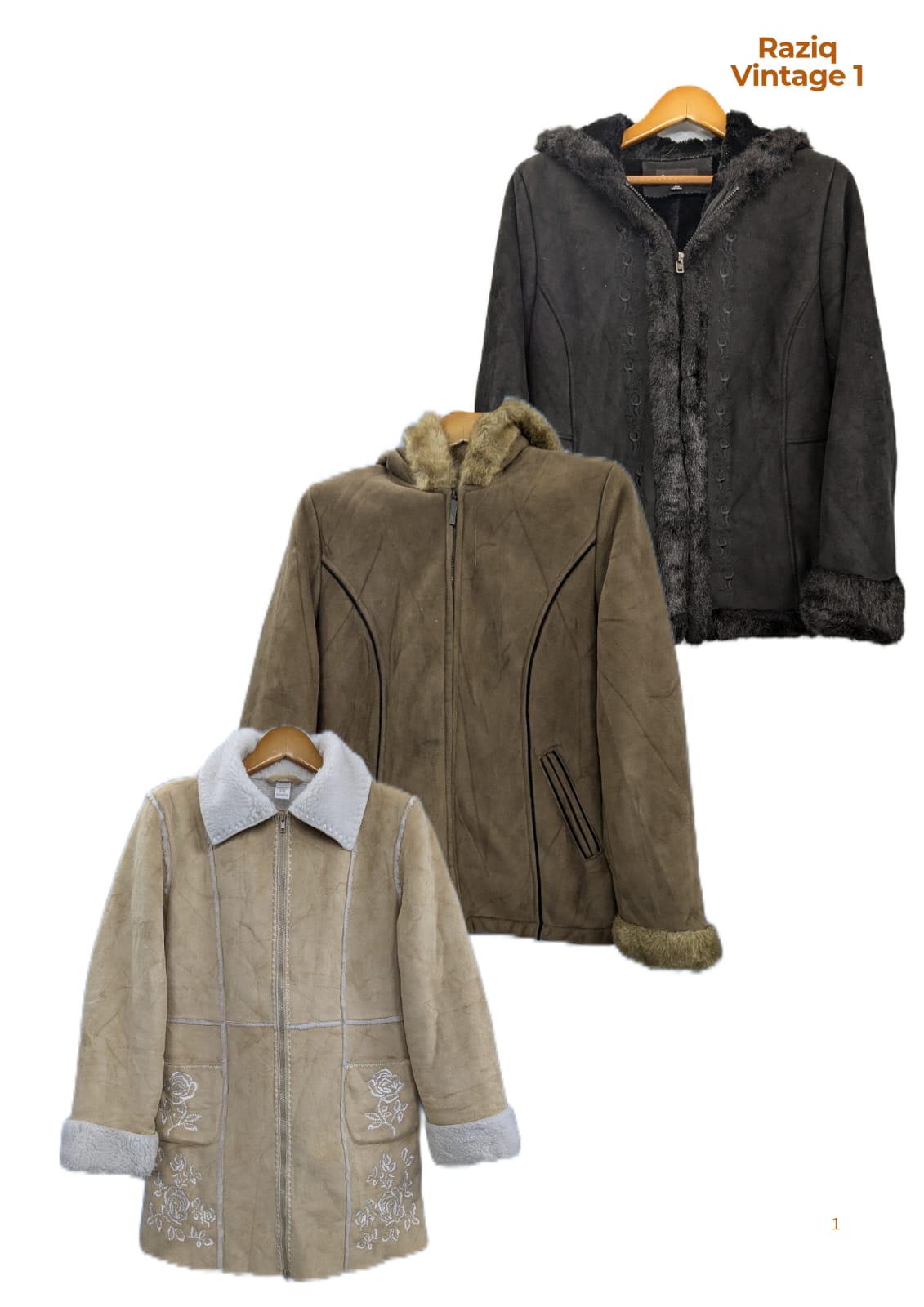 💥 RV1635 Manteaux en peau de mouton suédée