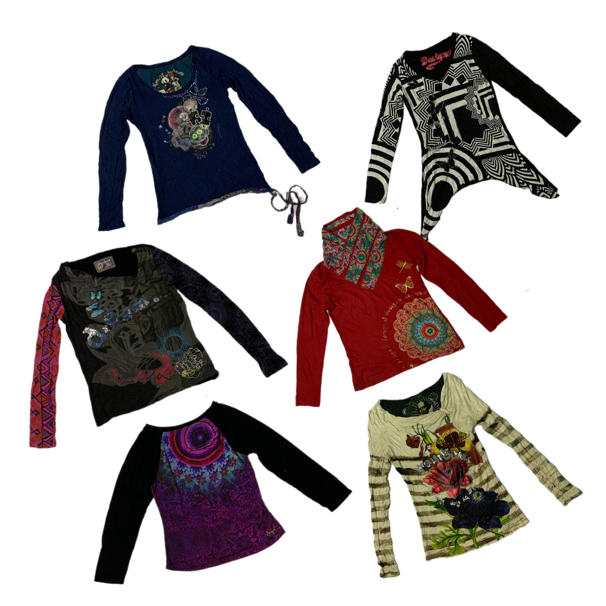 Y2K Graphic Printed Tops (Ft Desigual)