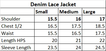 JAQUETA DE RENDA EM JEANS RECICLADO